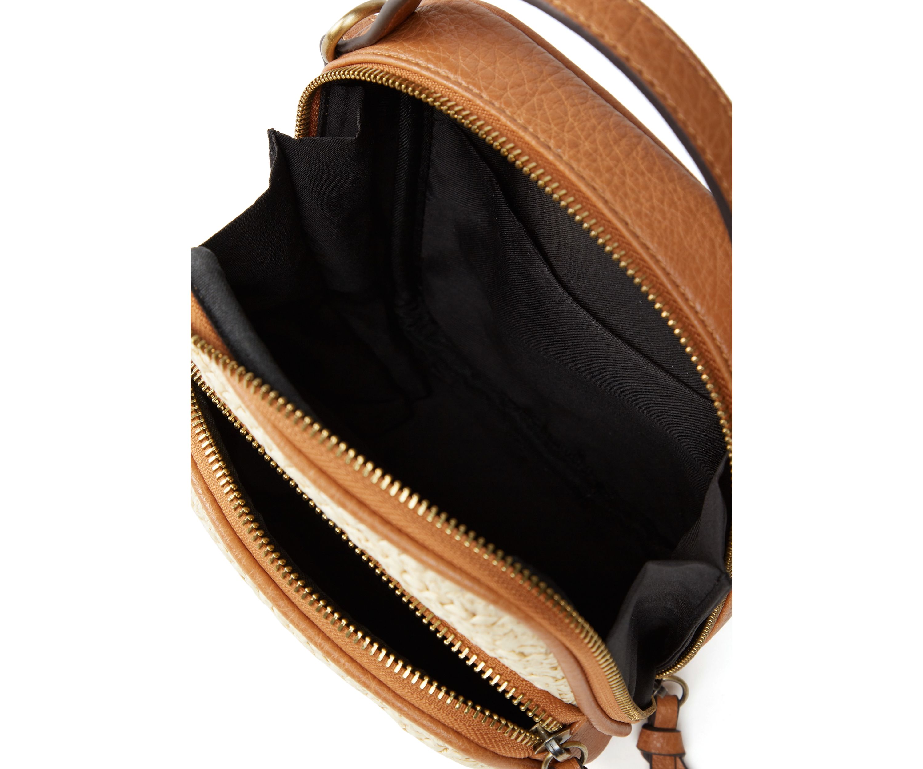 Straw Natural Phone Crossbody Bag
