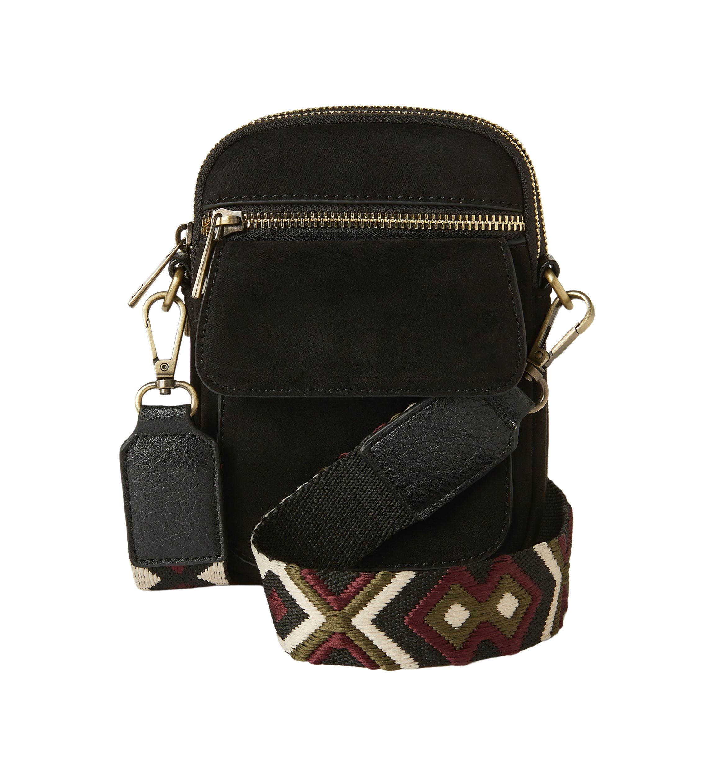 Faux Suede Crossbody