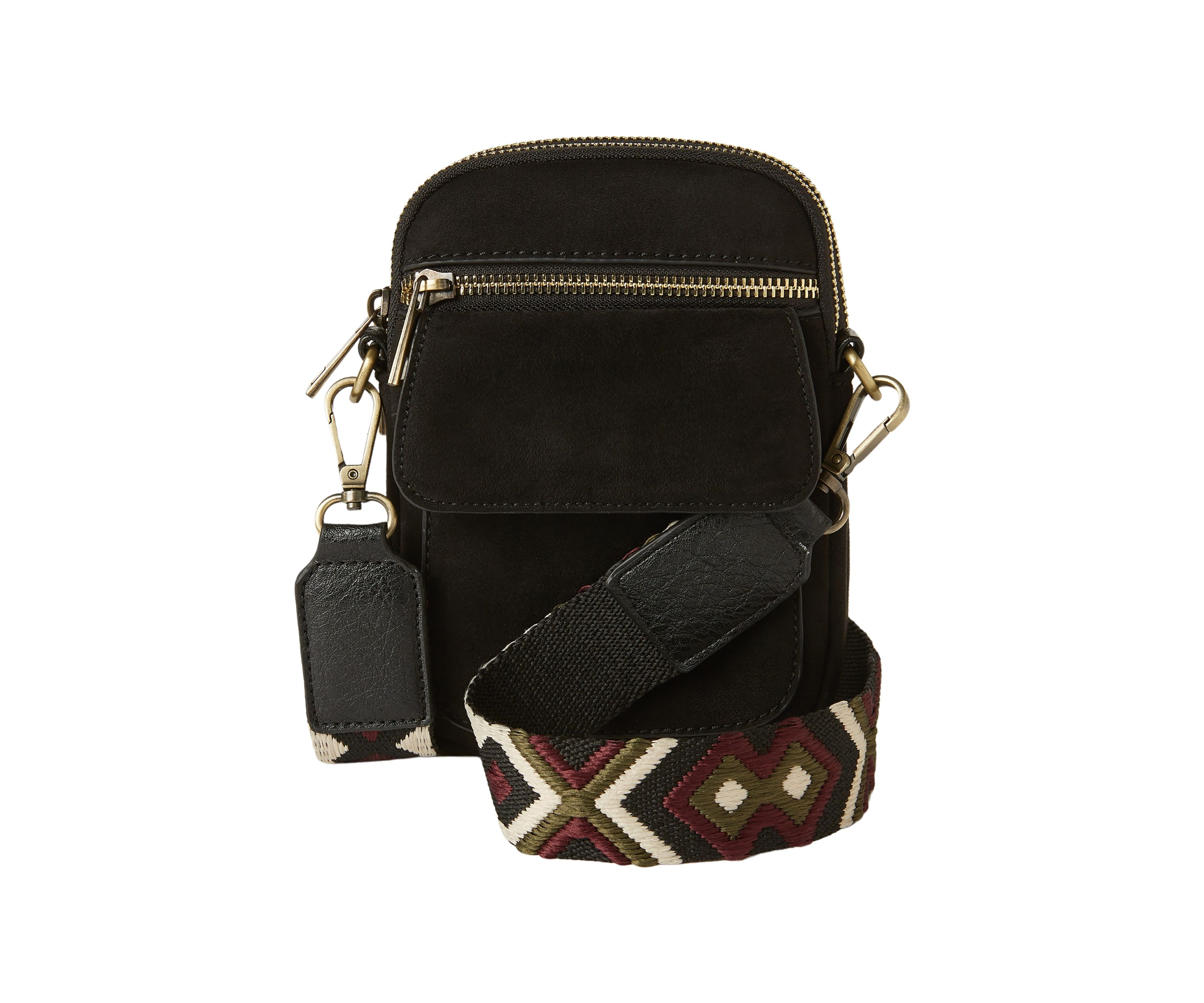 Faux Suede Crossbody