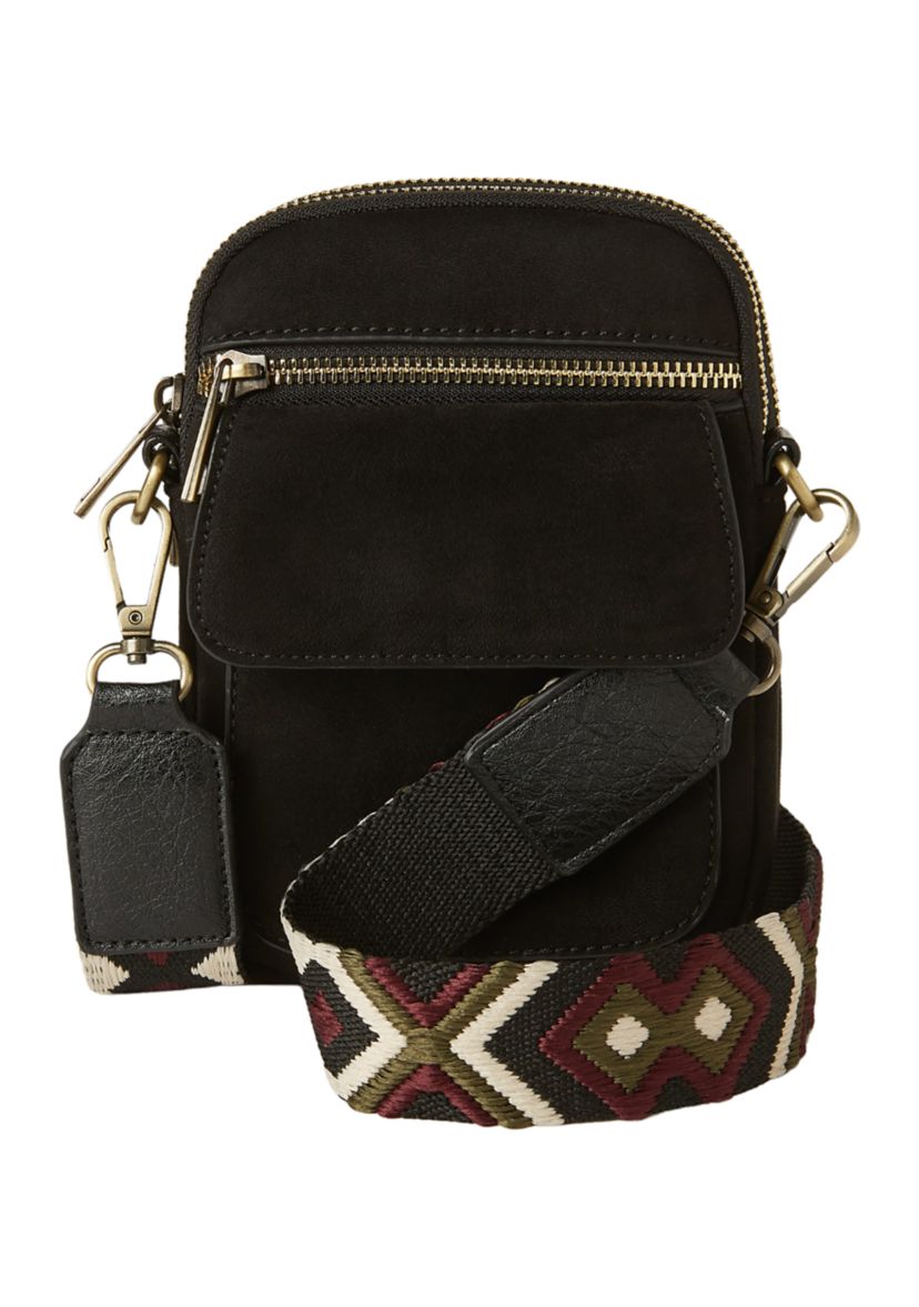 Faux Suede Crossbody