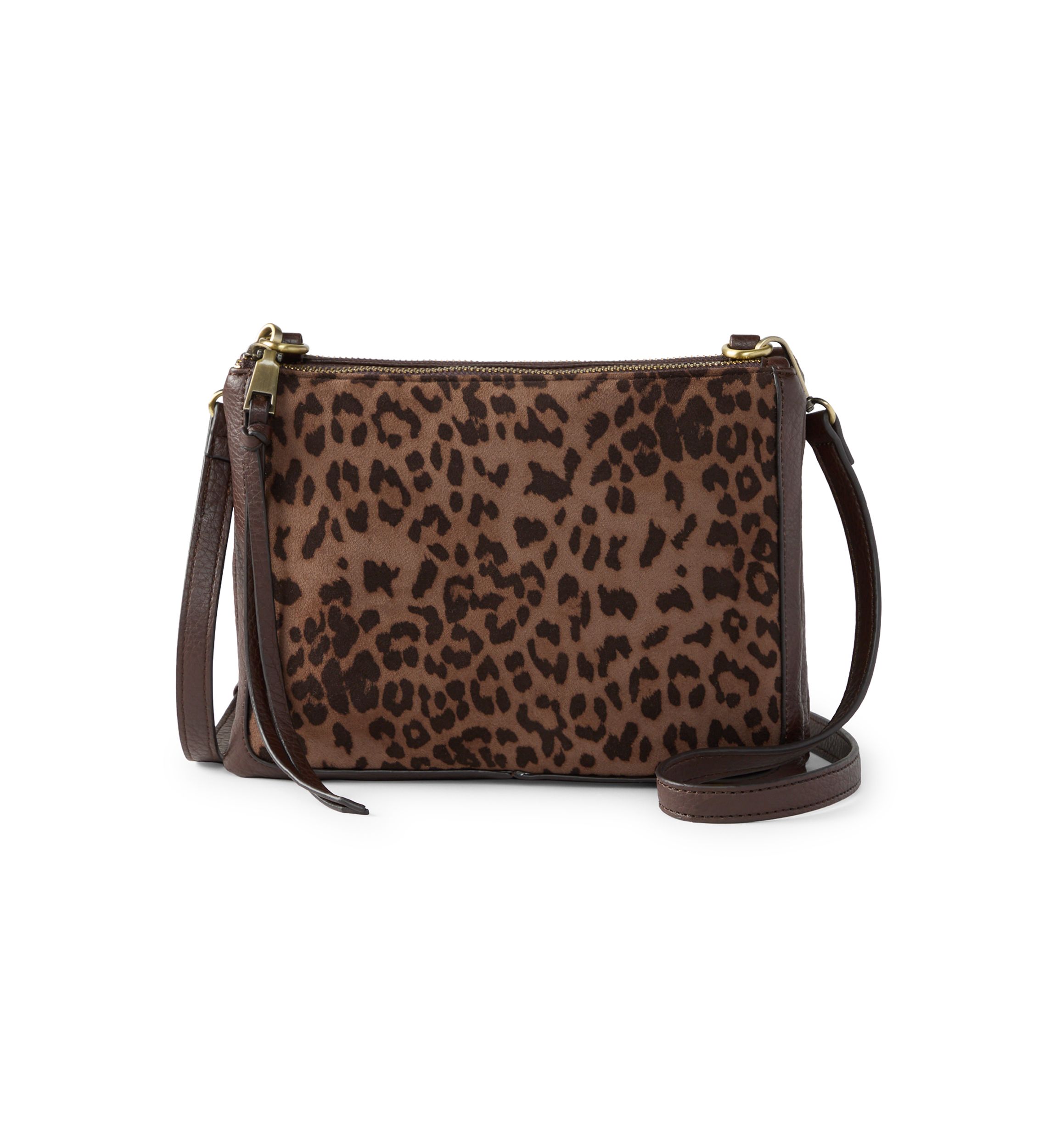 Crossbody with Leopard Faux Suede 