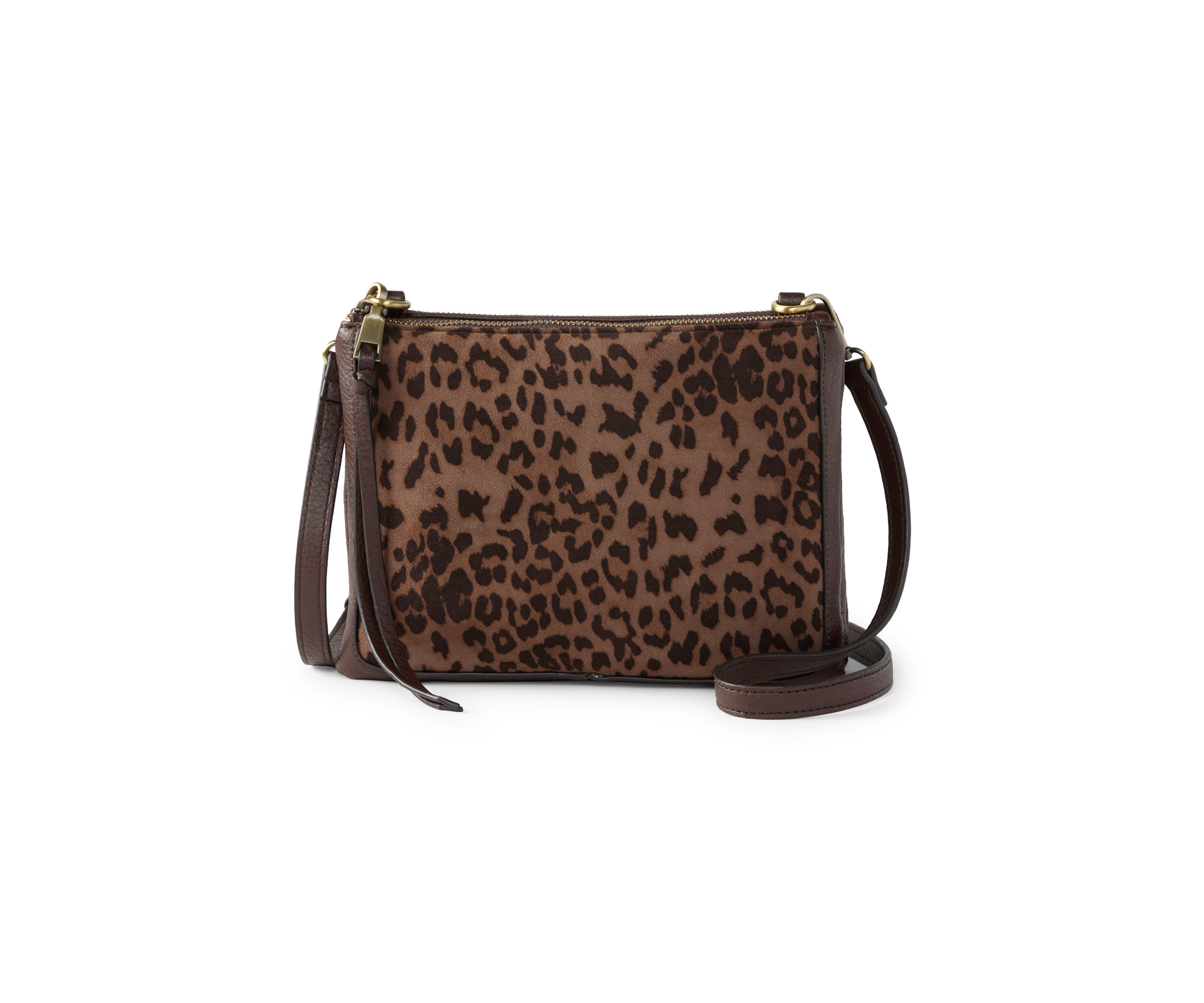 Crossbody with Leopard Faux Suede 
