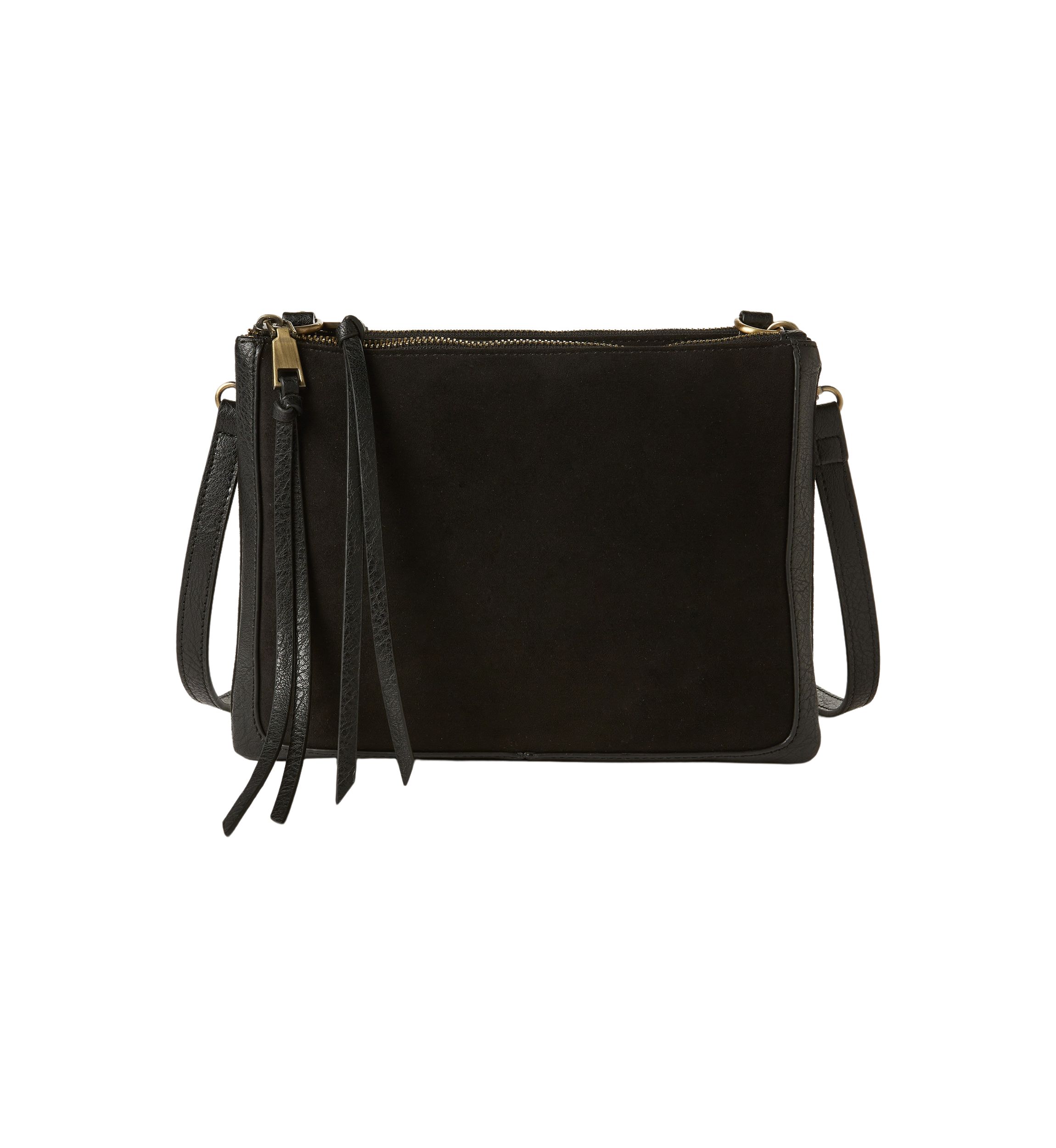 Faux Suede Mix Crossbody