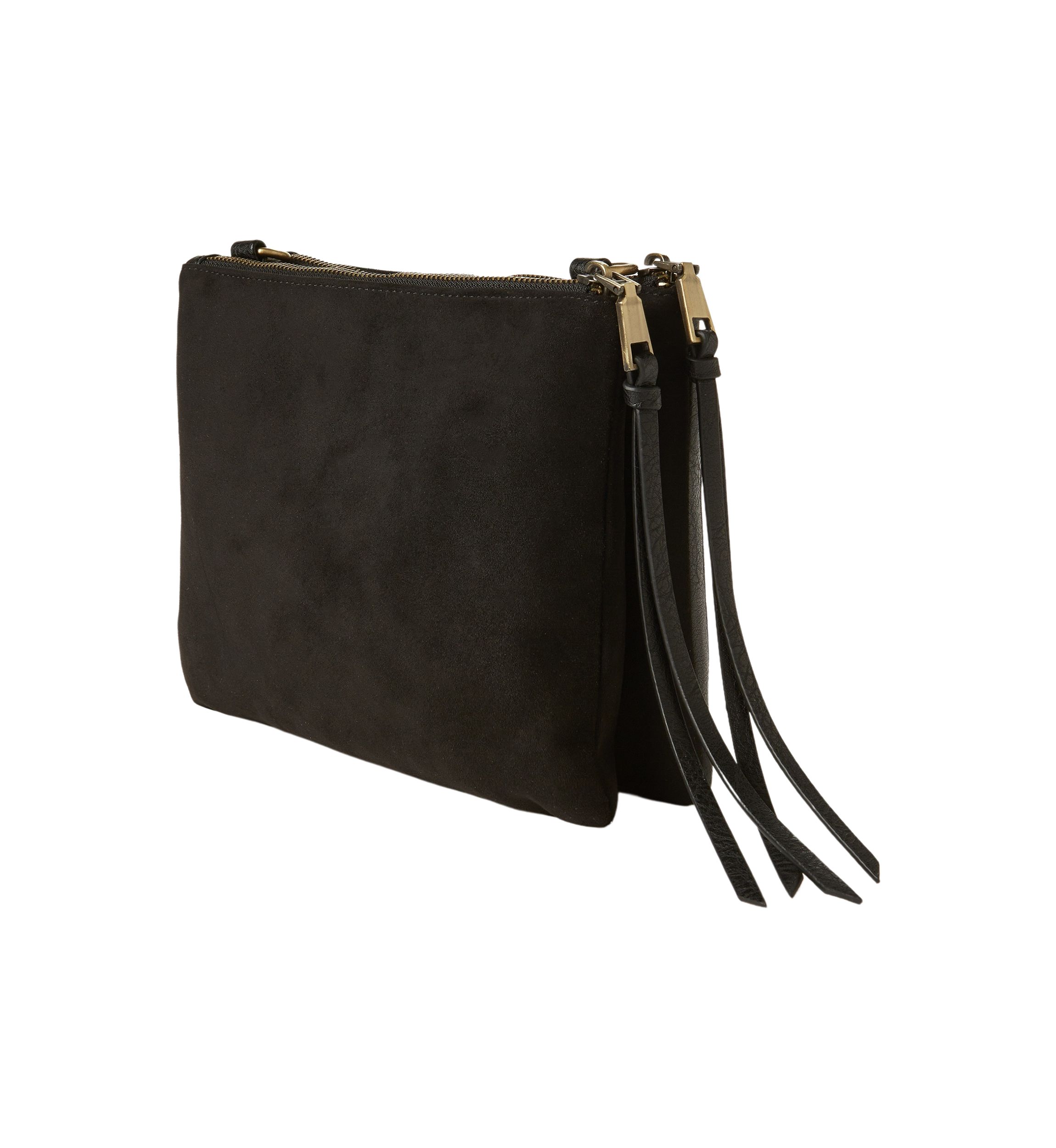 Faux Suede Mix Crossbody