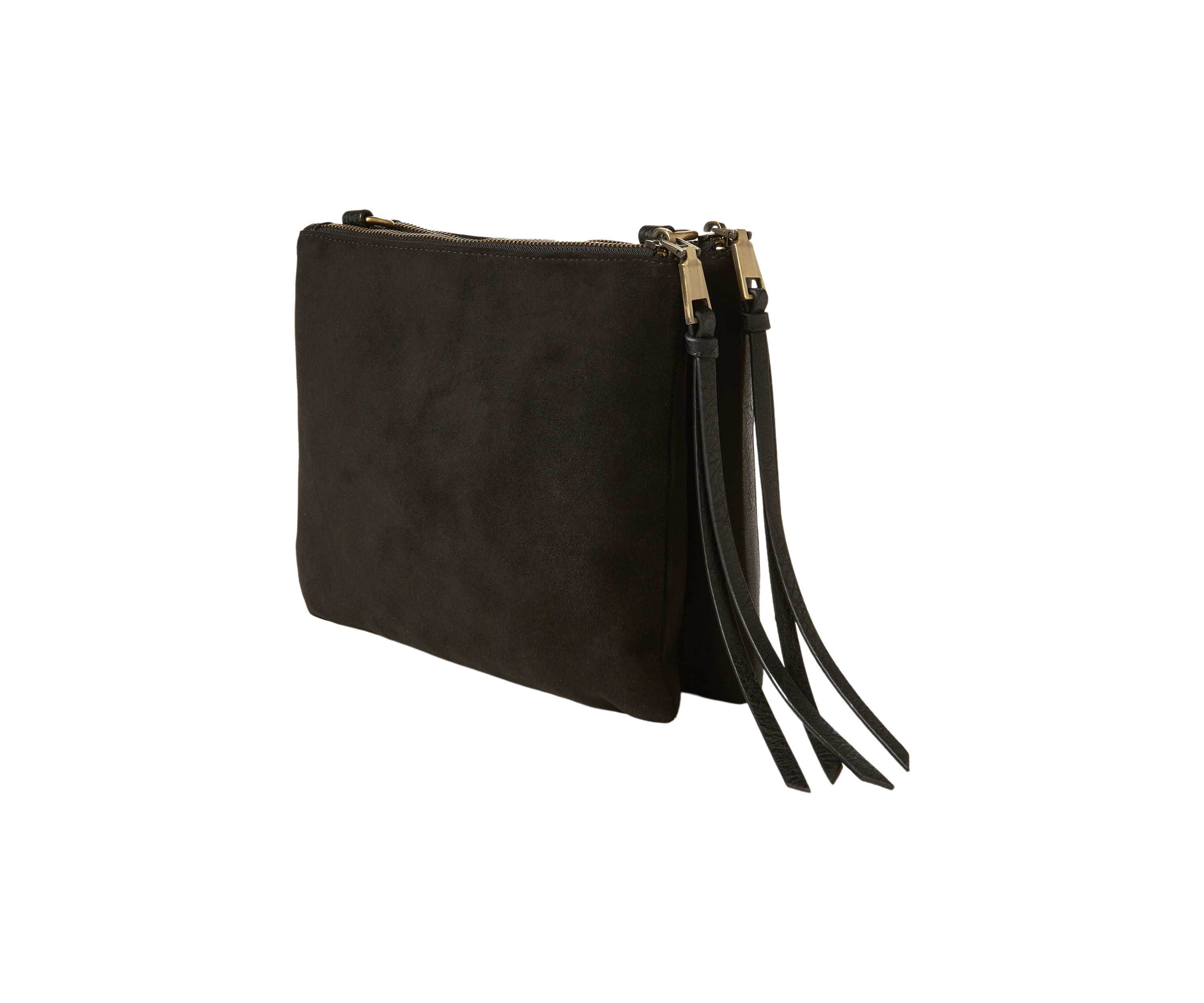 Faux Suede Mix Crossbody