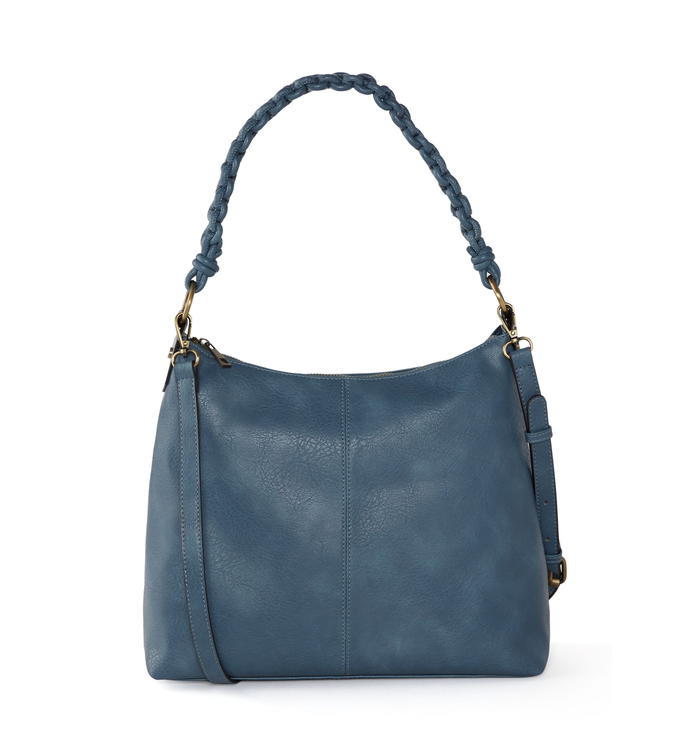 Hobo Bag with Braided Crossbody Strap