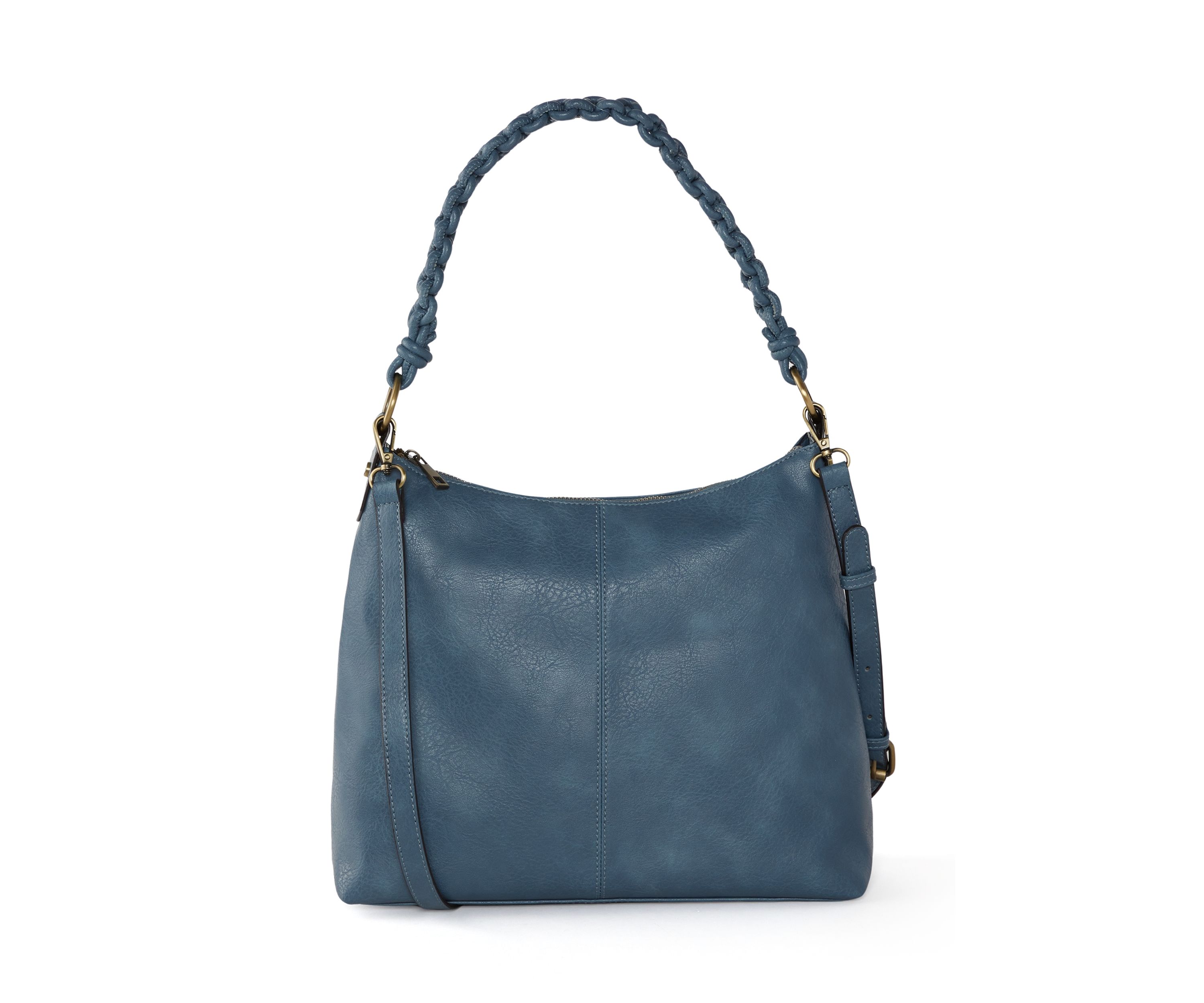 Hobo Bag with Braided Crossbody Strap