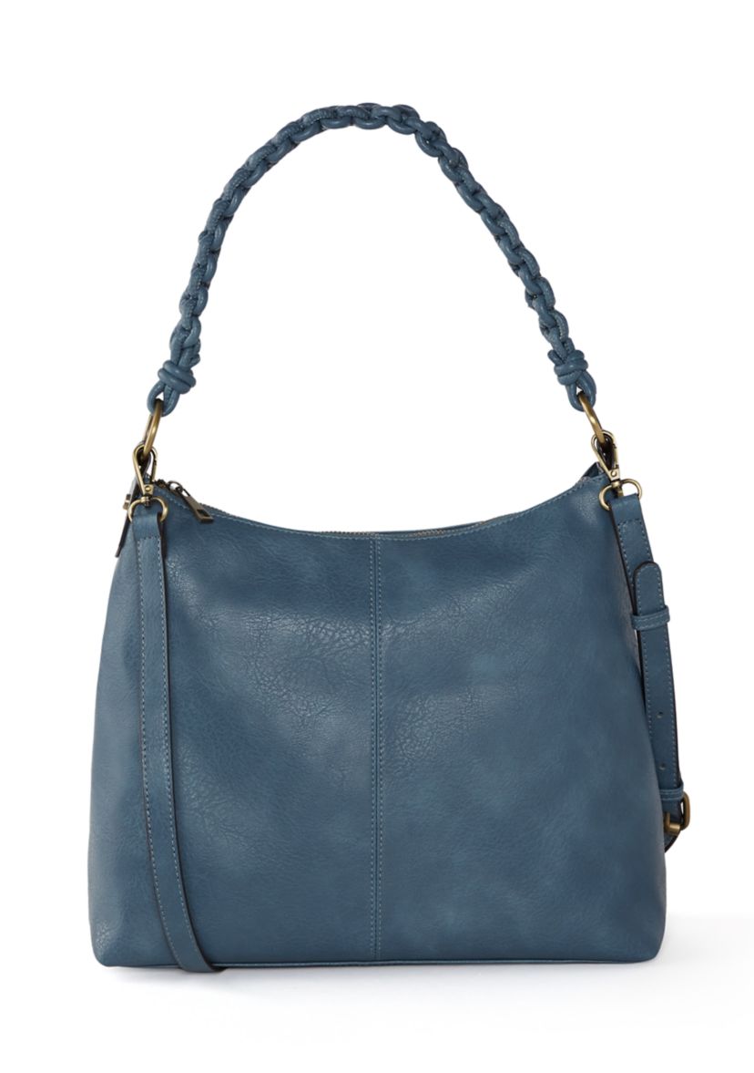 Hobo Bag with Braided Crossbody Strap