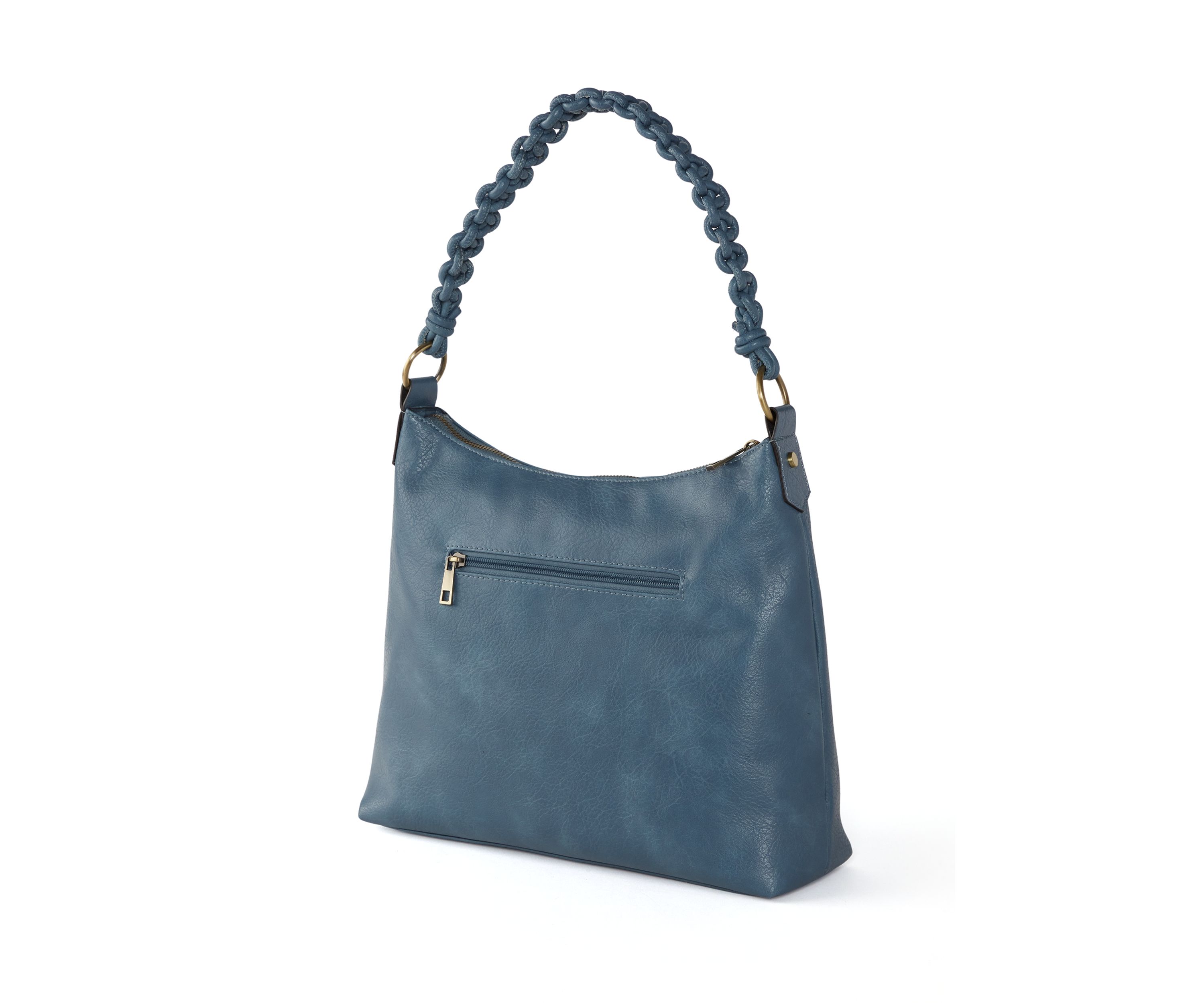 Hobo Bag with Braided Crossbody Strap