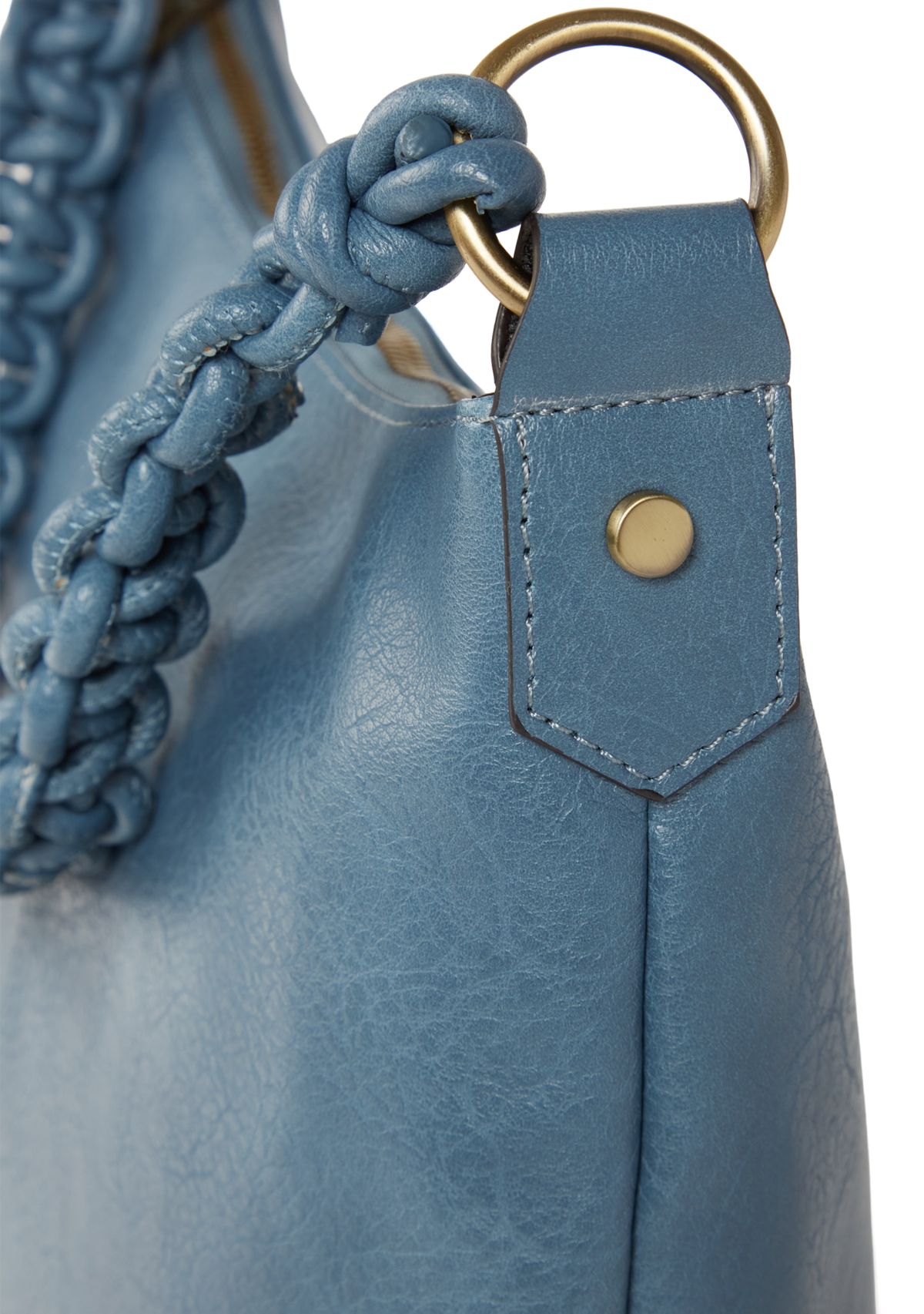 Hobo Bag with Braided Crossbody Strap