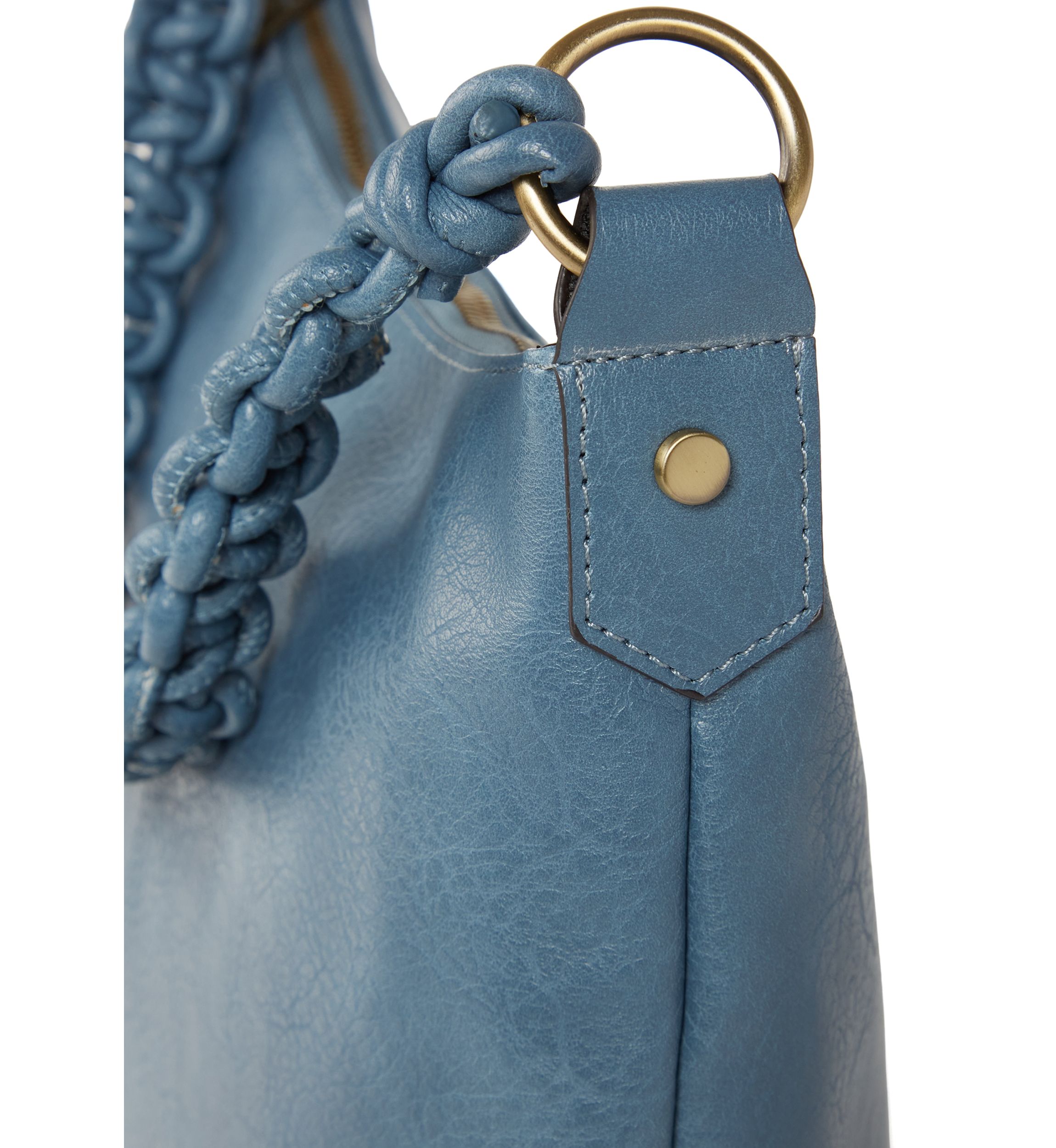 Hobo Bag with Braided Crossbody Strap