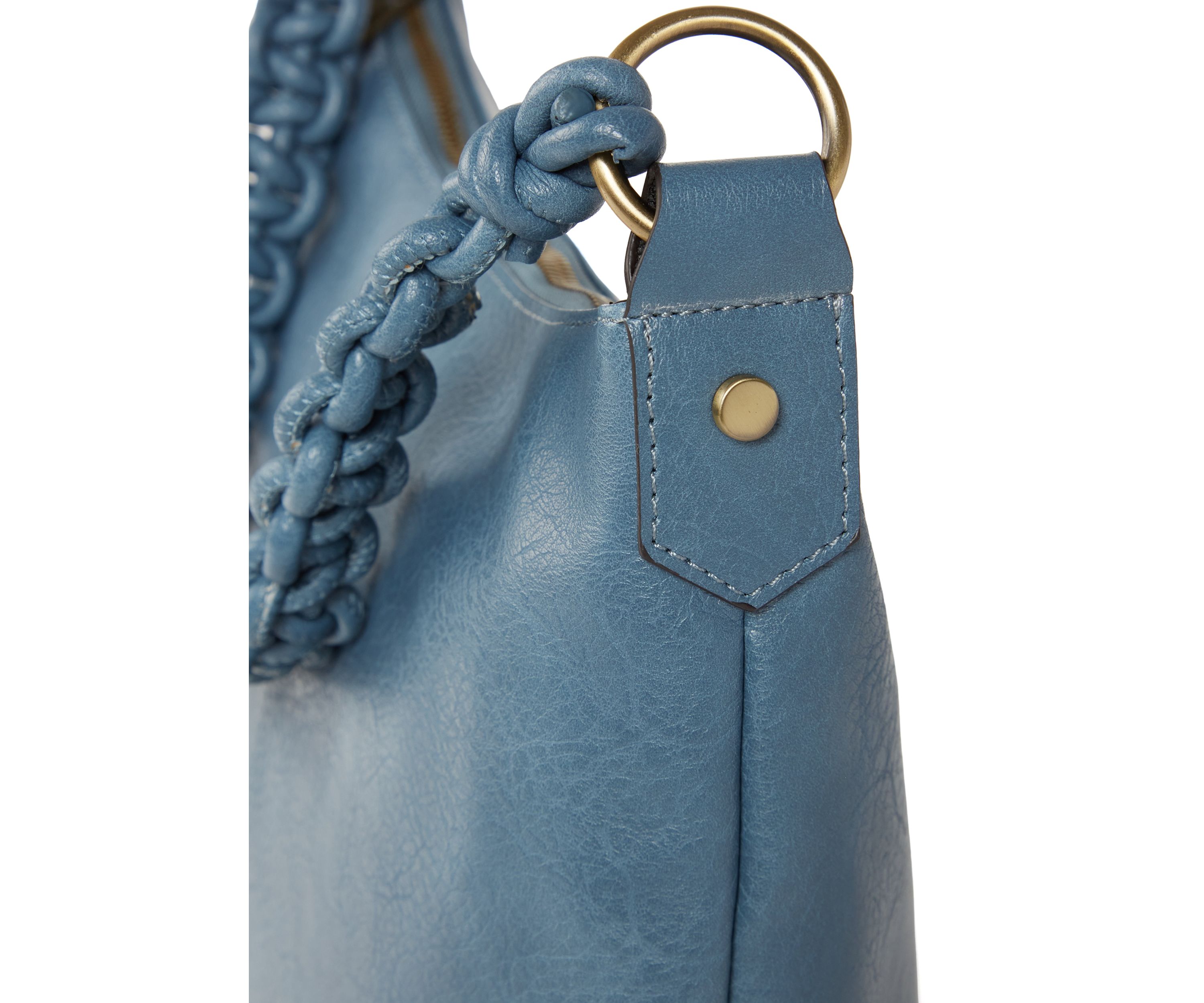 Hobo Bag with Braided Crossbody Strap