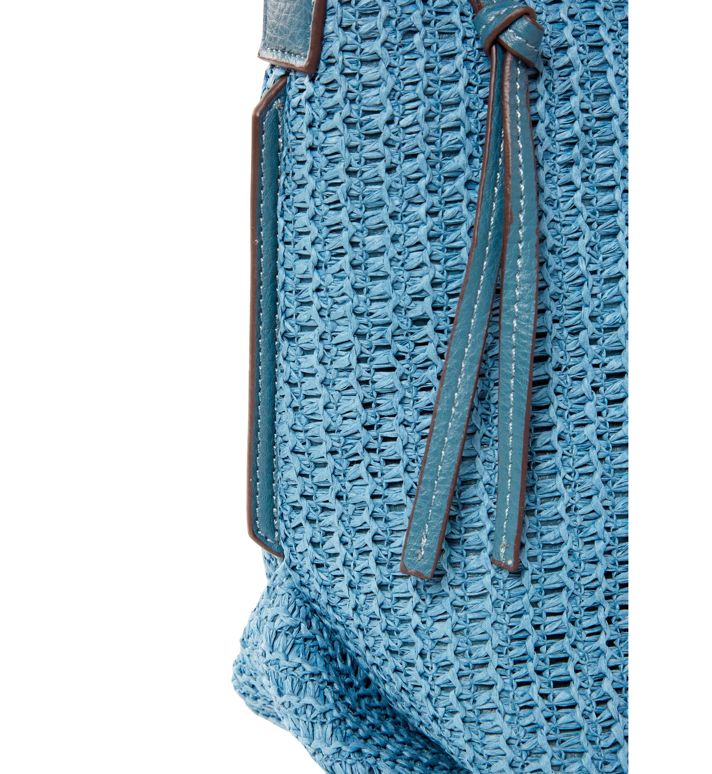 Straw Denim Hobo Bag