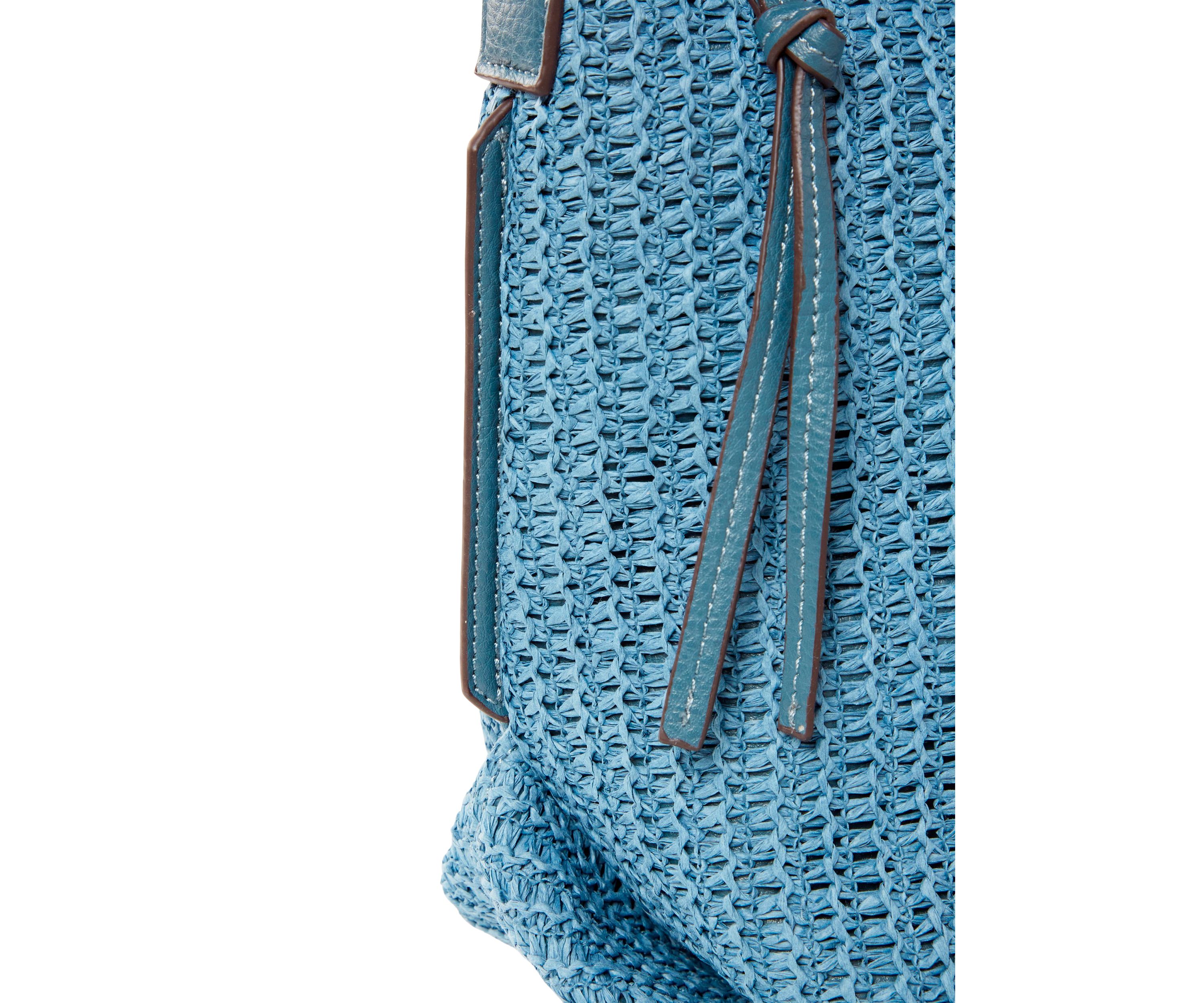 Straw Denim Hobo Bag