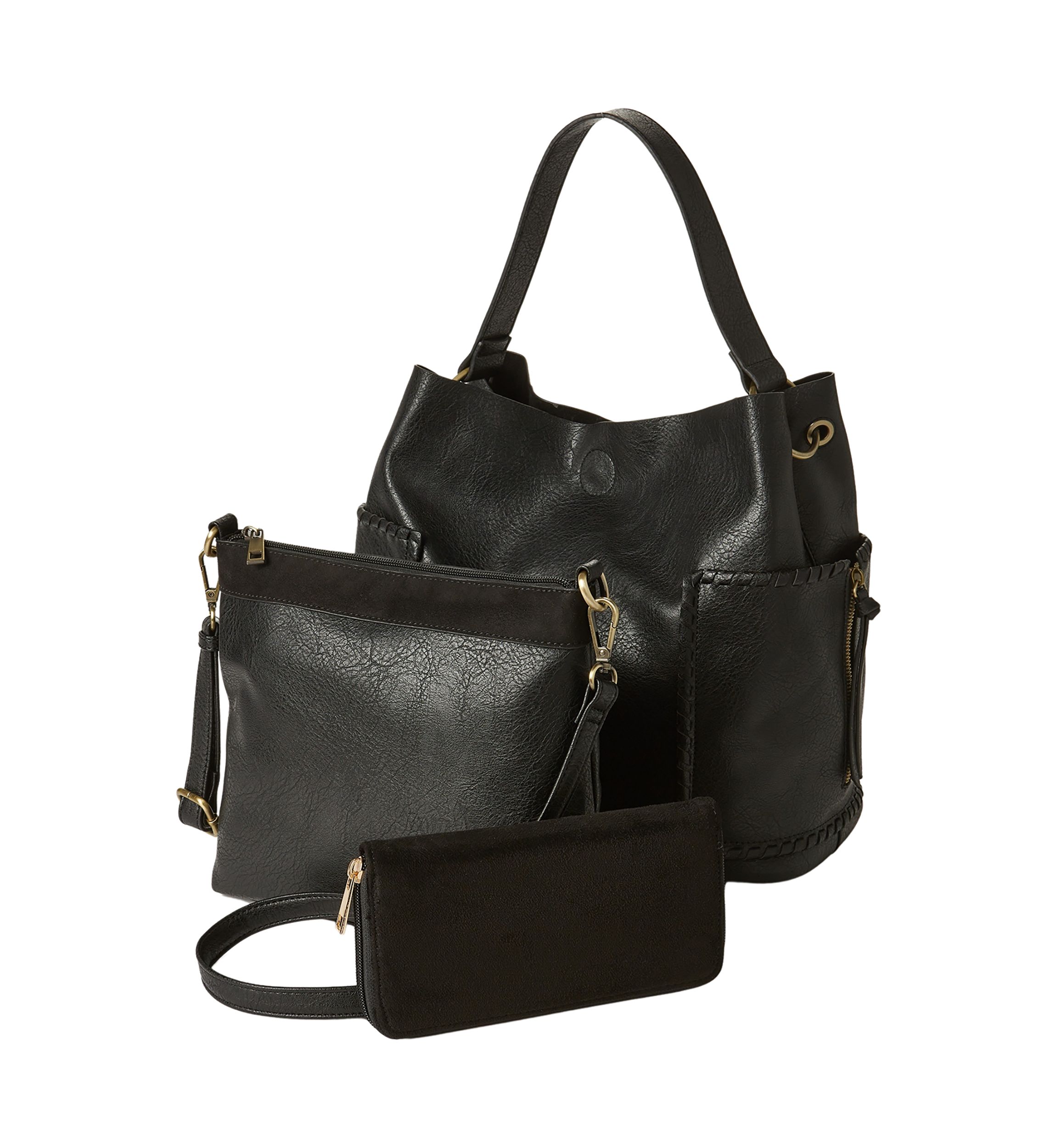 3 in 1 Hobo Bag with Crossbody and Wallet