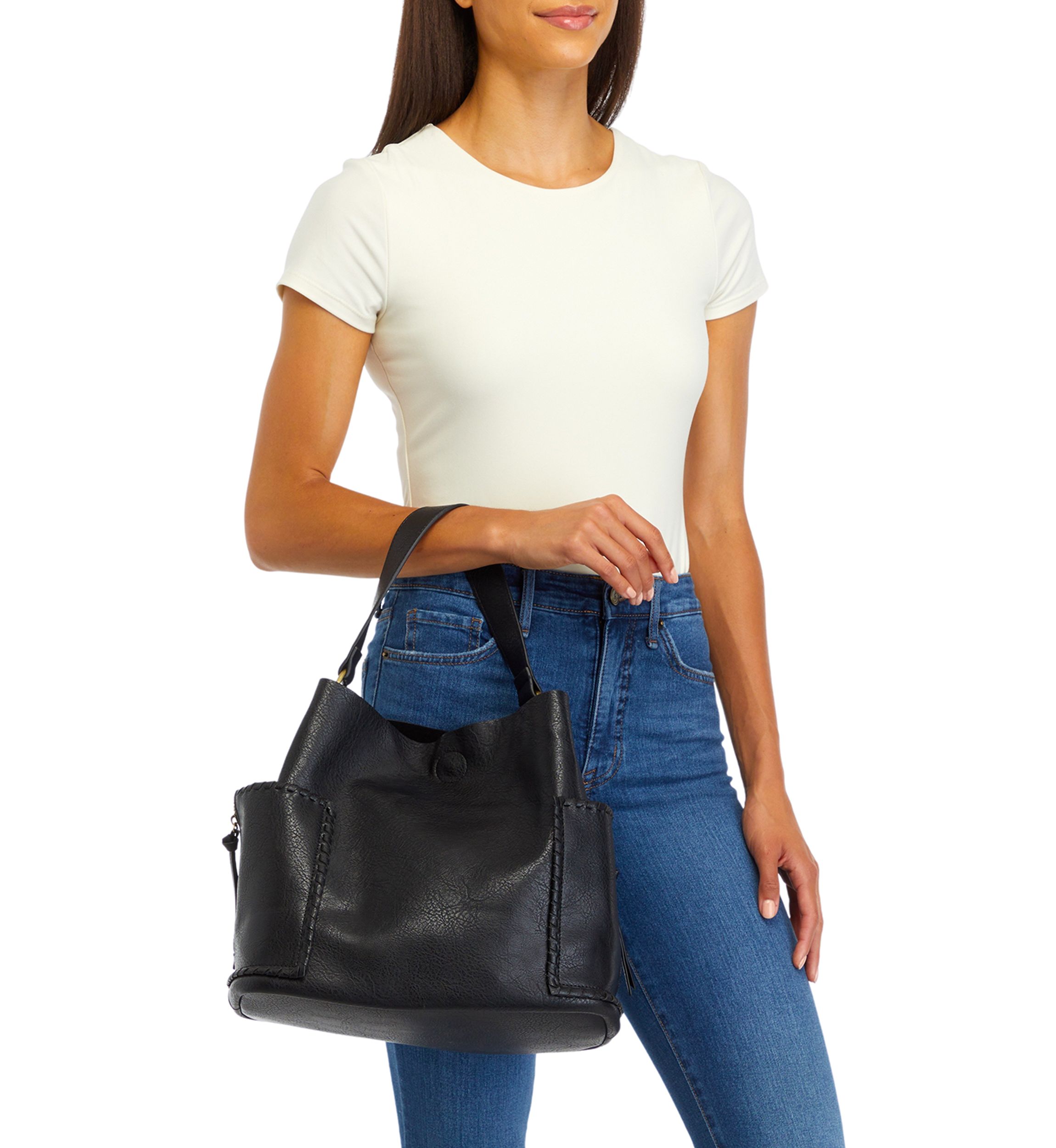 3 in 1 Hobo Bag with Crossbody and Wallet