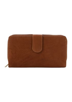 Great American Leatherworks Tab Zip Clutch | belk