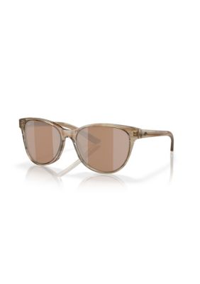 Costa Del Mar Women's 6S2012 Catherine Polarized Sunglasses, Silver, Medium