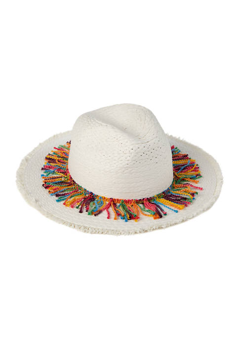 Multi Fringe Panama Hat 
