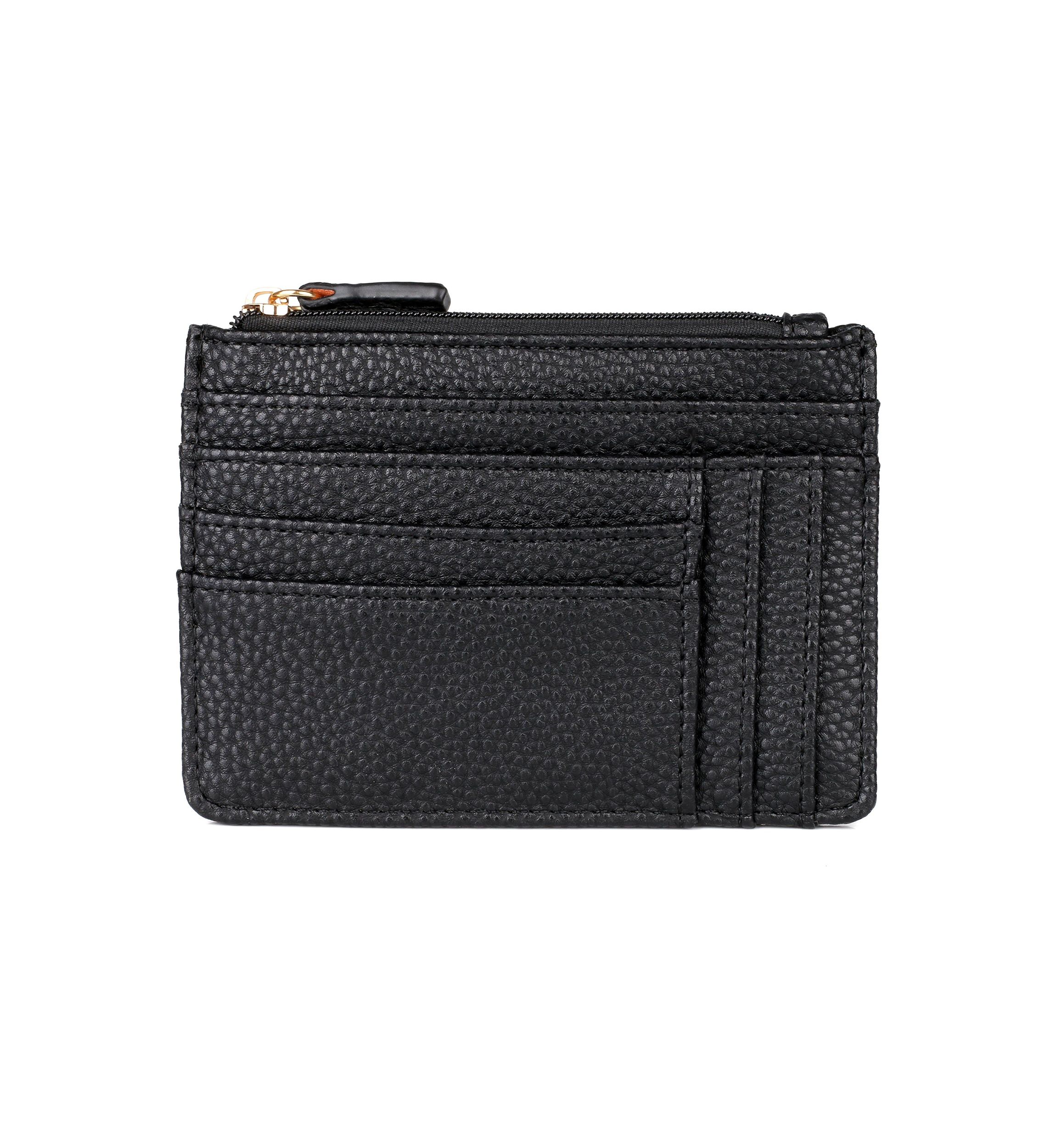 Solid Pebble Vegan Leather Slot Coin Case