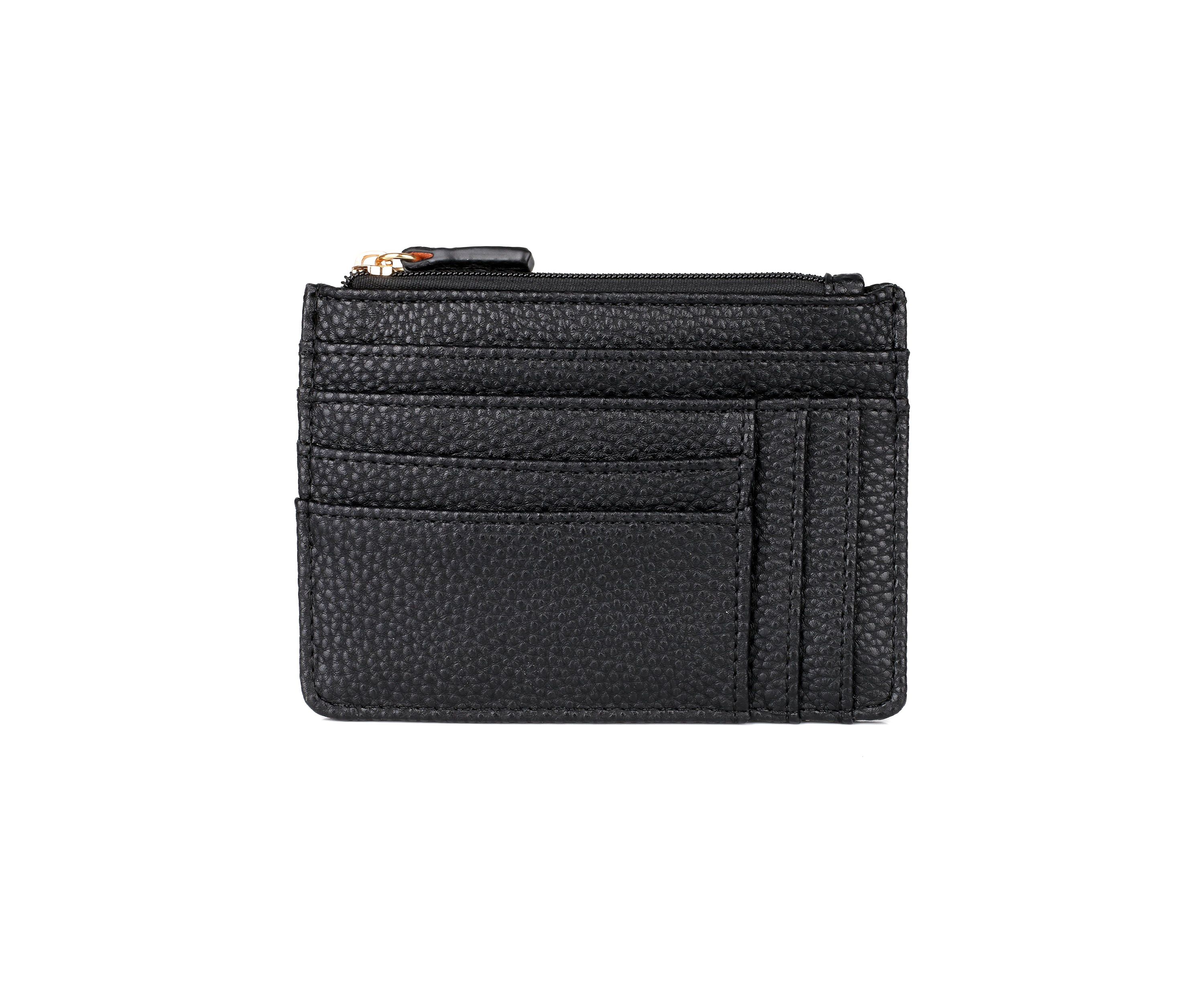 Solid Pebble Vegan Leather Slot Coin Case