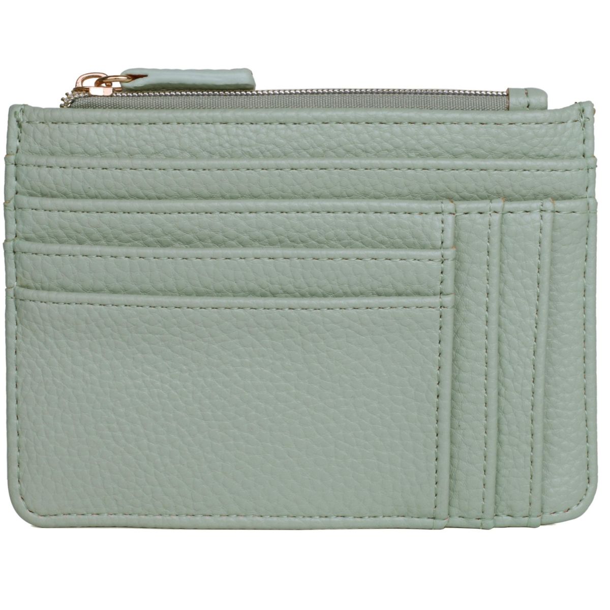 Solid Pebble Vegan Leather Slot Coin Case