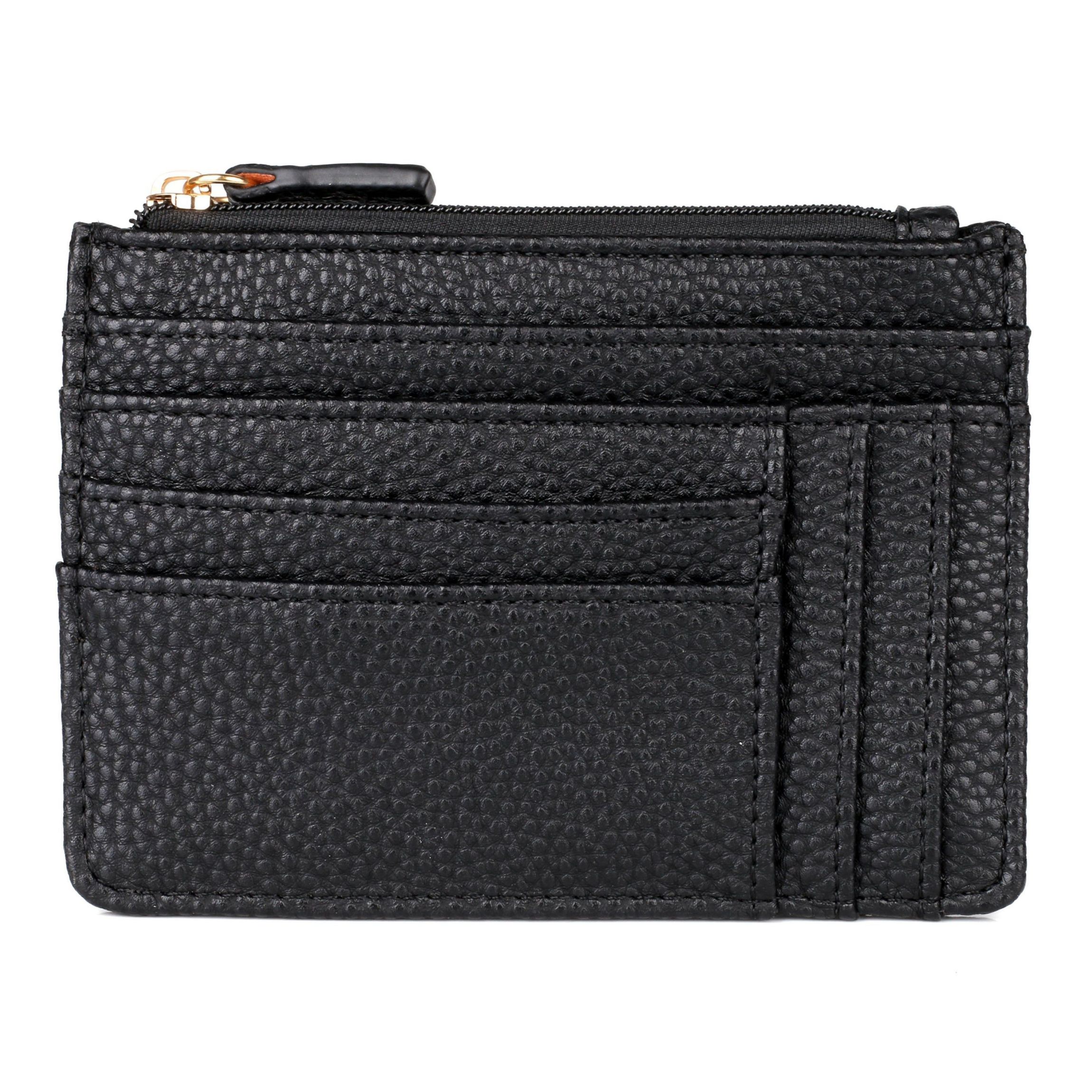 Solid Pebble Vegan Leather Slot Coin Case