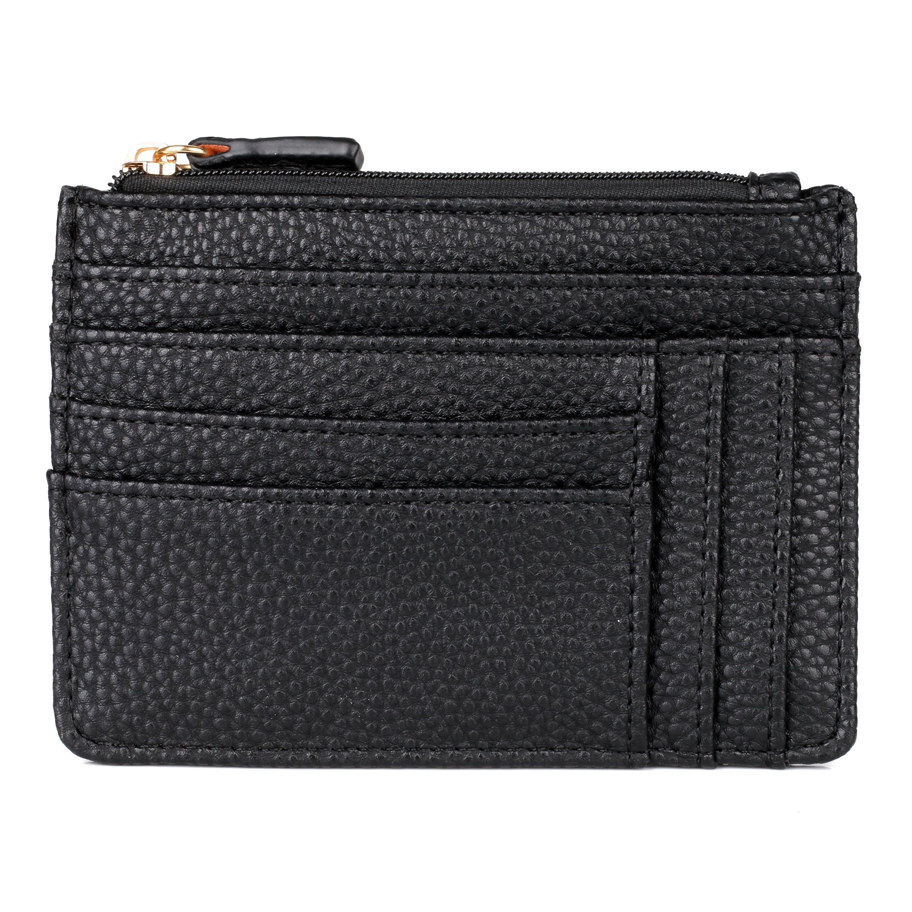 Solid Pebble Vegan Leather Slot Coin Case