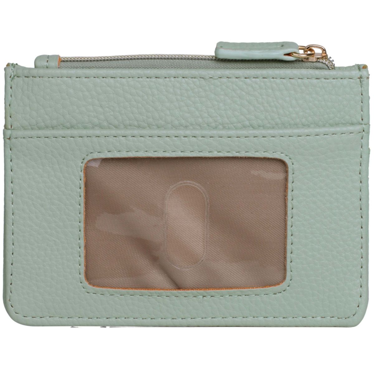 Solid Pebble Vegan Leather Slot Coin Case