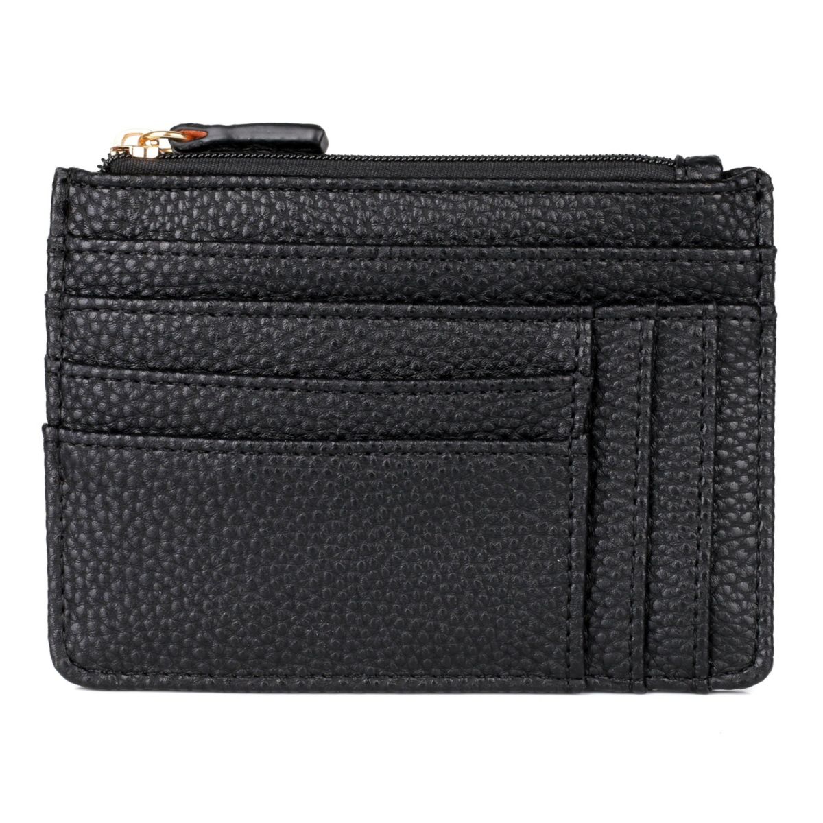 Solid Pebble Vegan Leather Slot Coin Case