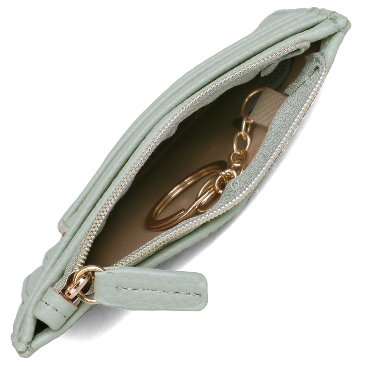 Solid Pebble Vegan Leather Slot Coin Case