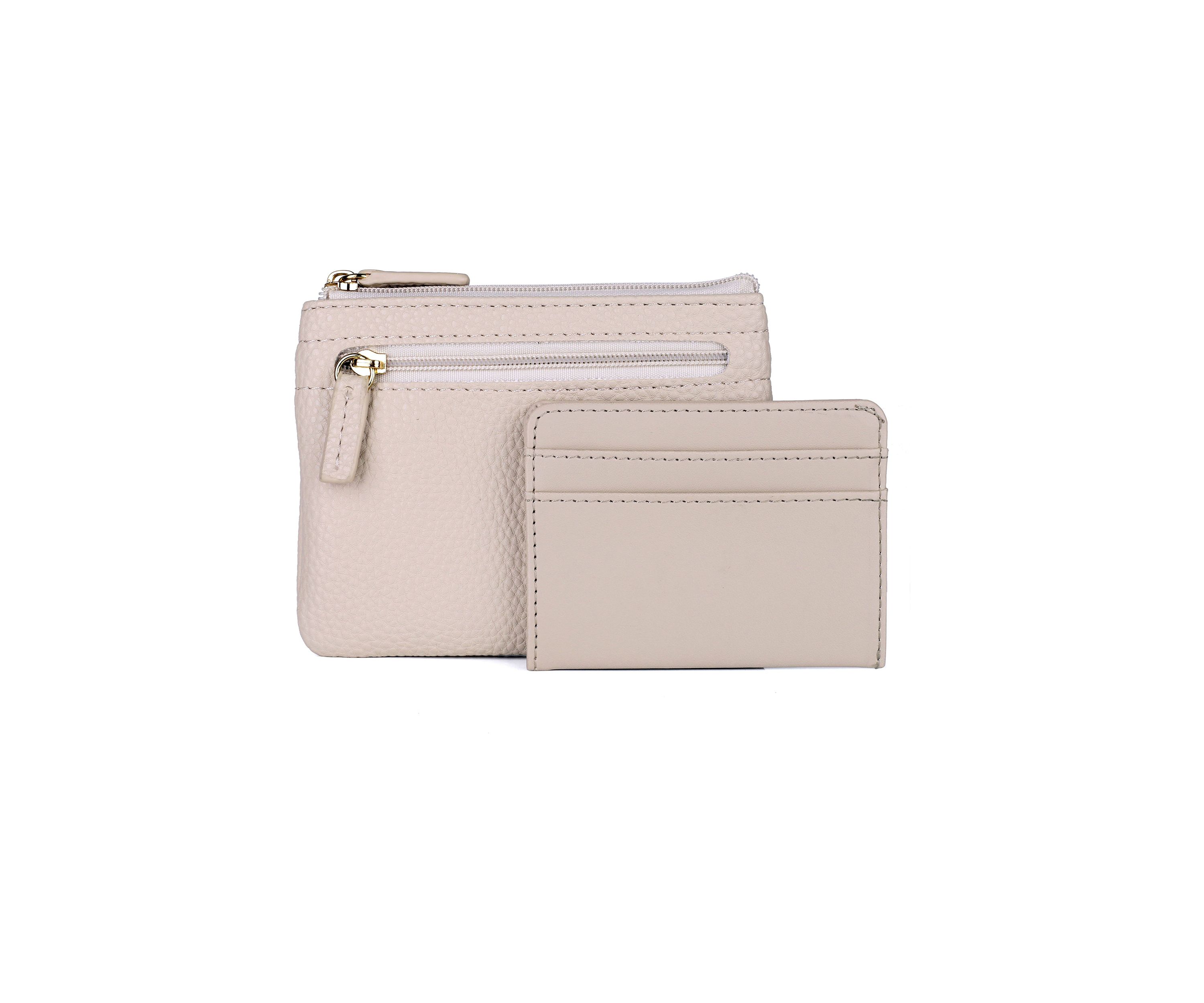 Solid Pebble Vegan Leather Lg ID Coin Case