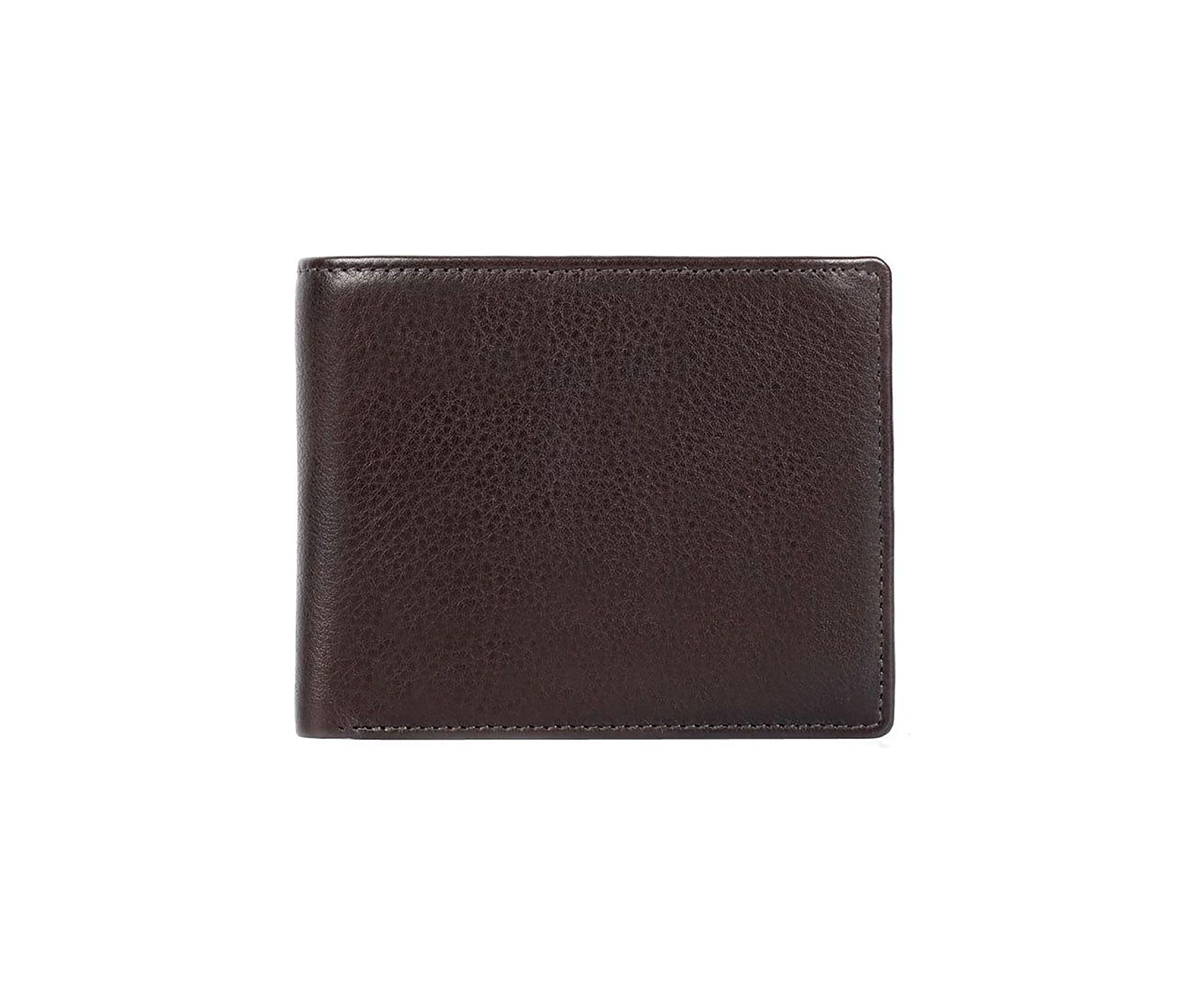 RFID Blocking Leather Wallet with Coin Pocket