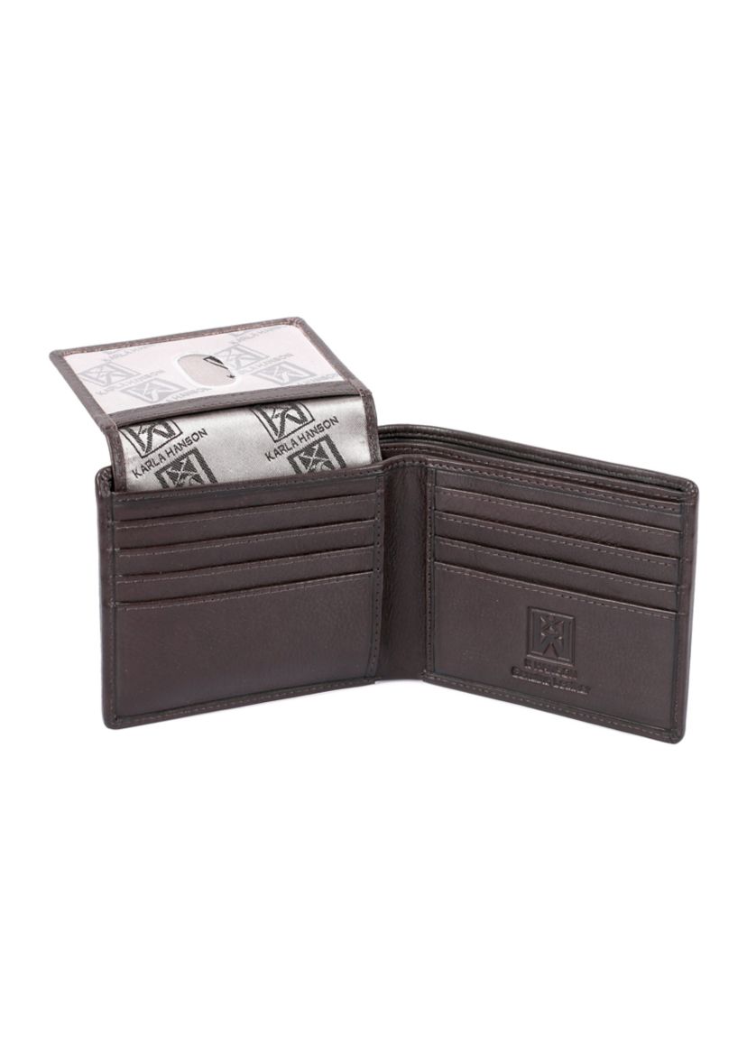 RFID Blocking Leather Wallet with Card Insert