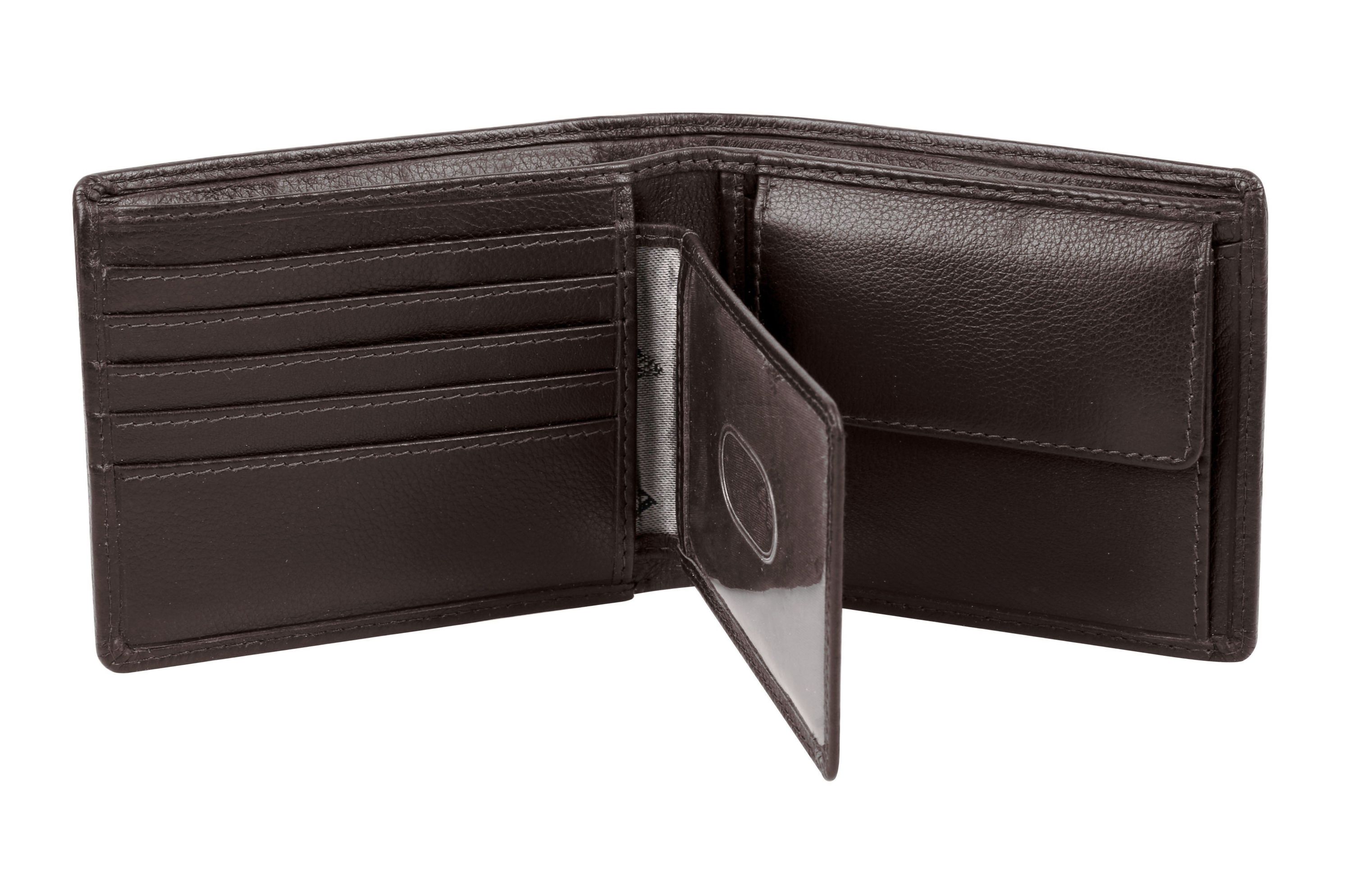 RFID Blocking Martin Coin Pocket Leather Wallet