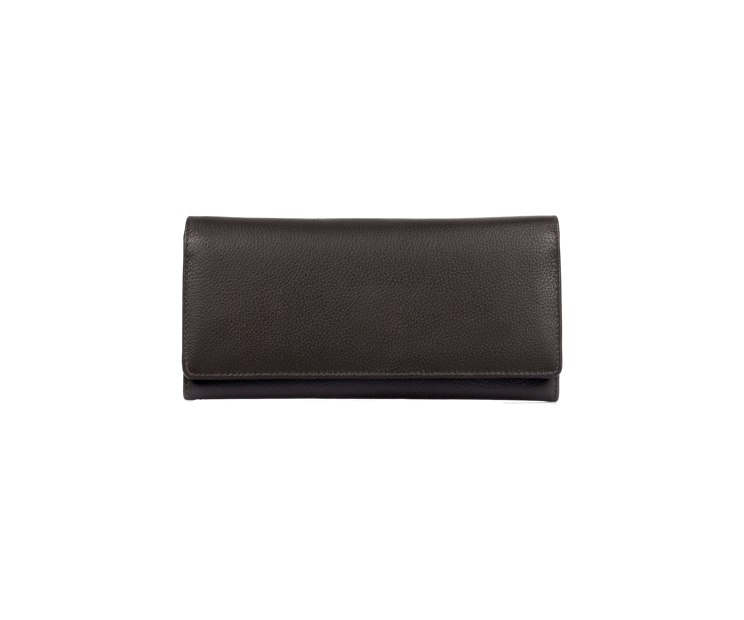 RFID Blocking Leather Trifold Wallet