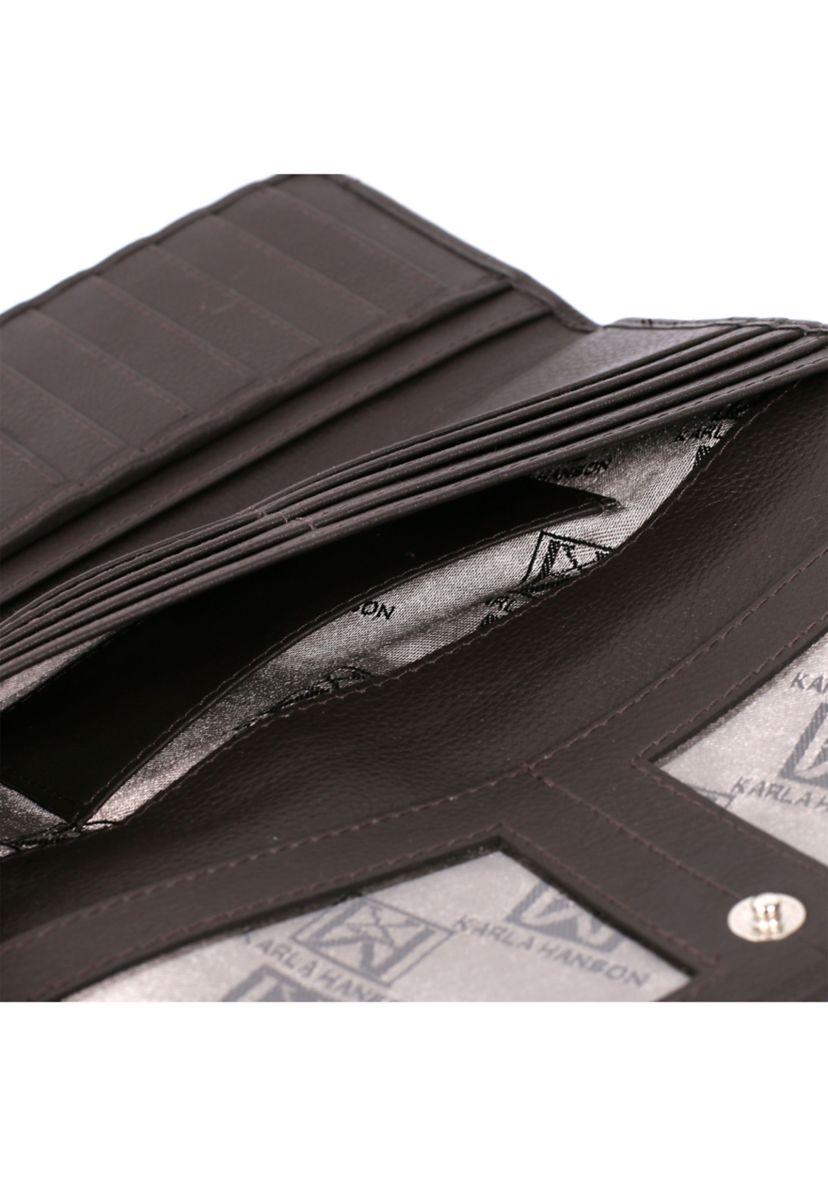 RFID Blocking Leather Trifold Wallet