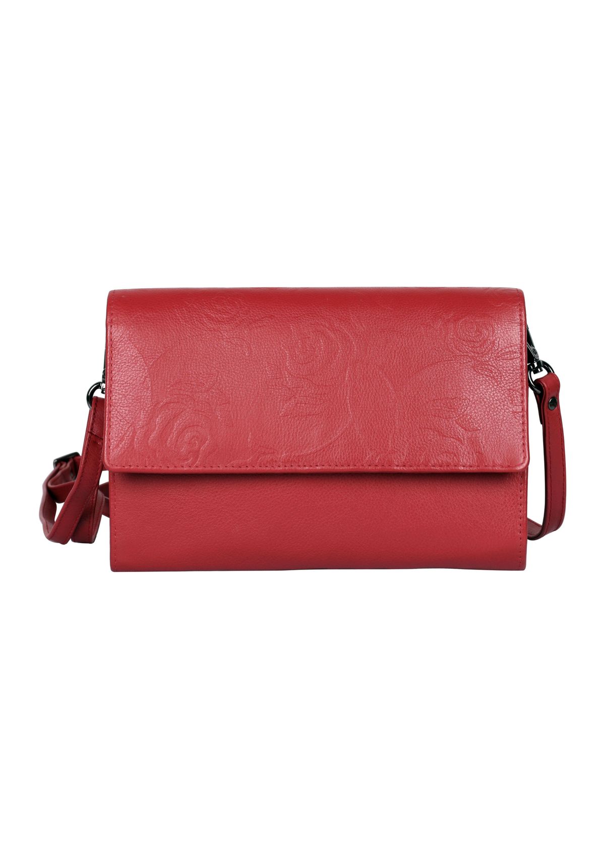 Delia RFID Blocking Leather Crossbody Clutch