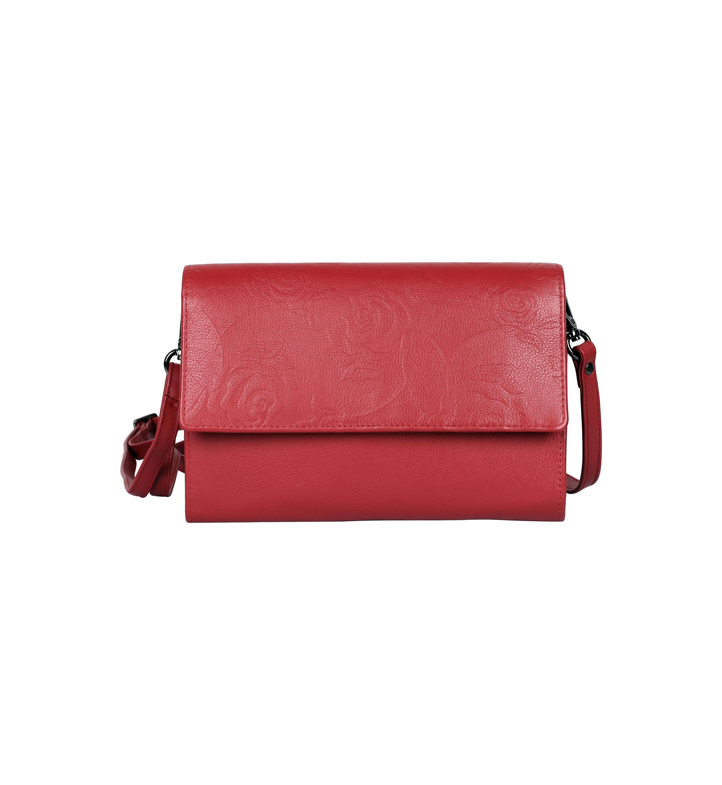 Delia RFID Blocking Leather Crossbody Clutch