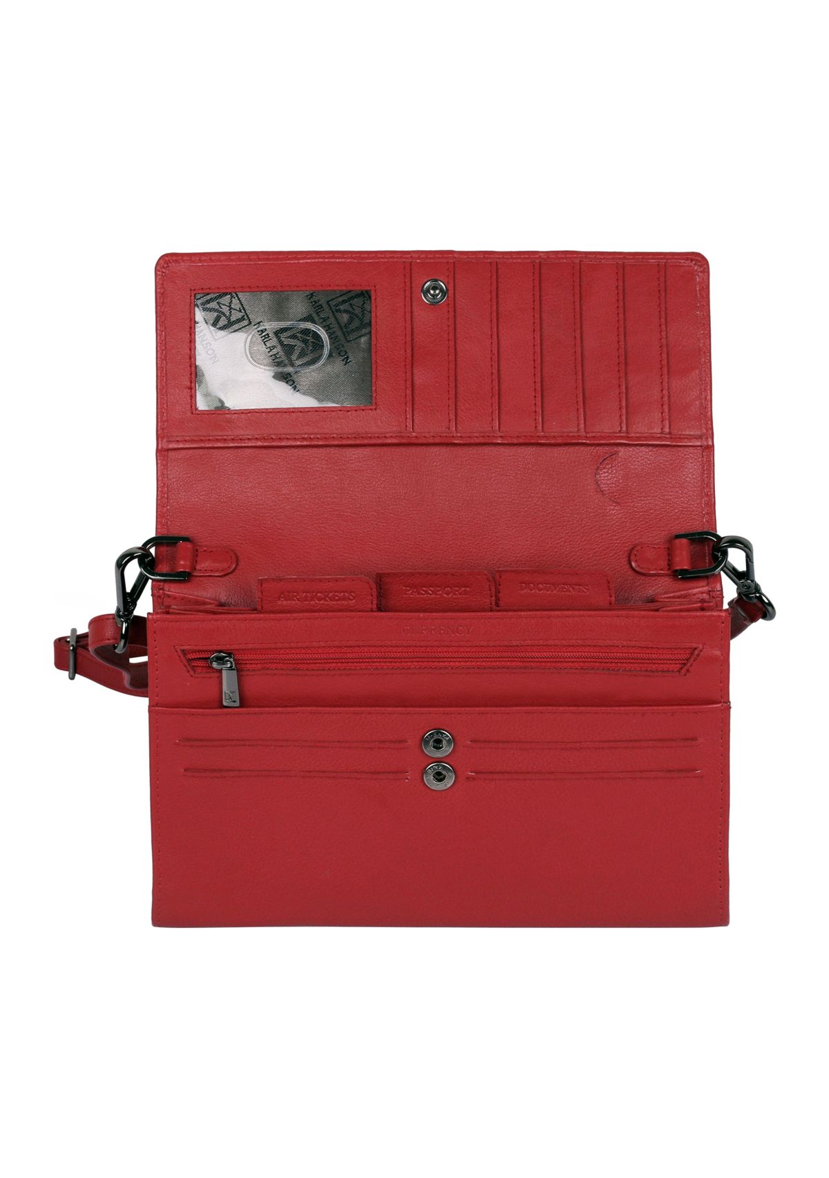 Delia RFID Blocking Leather Crossbody Clutch