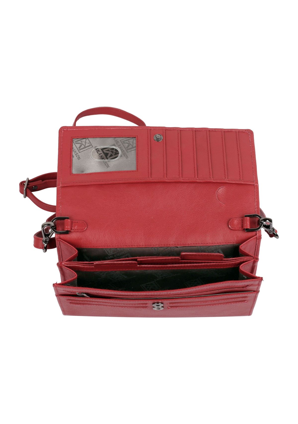 Delia RFID Blocking Leather Crossbody Clutch