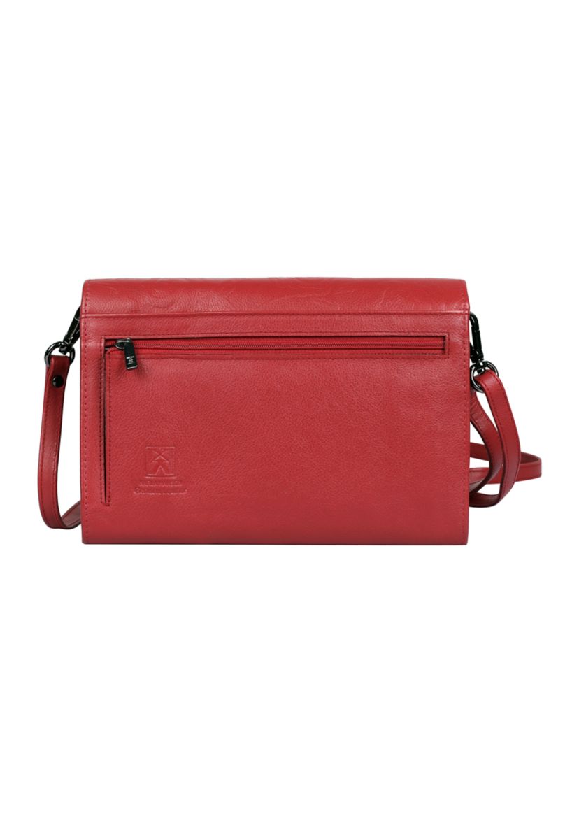 Delia RFID Blocking Leather Crossbody Clutch