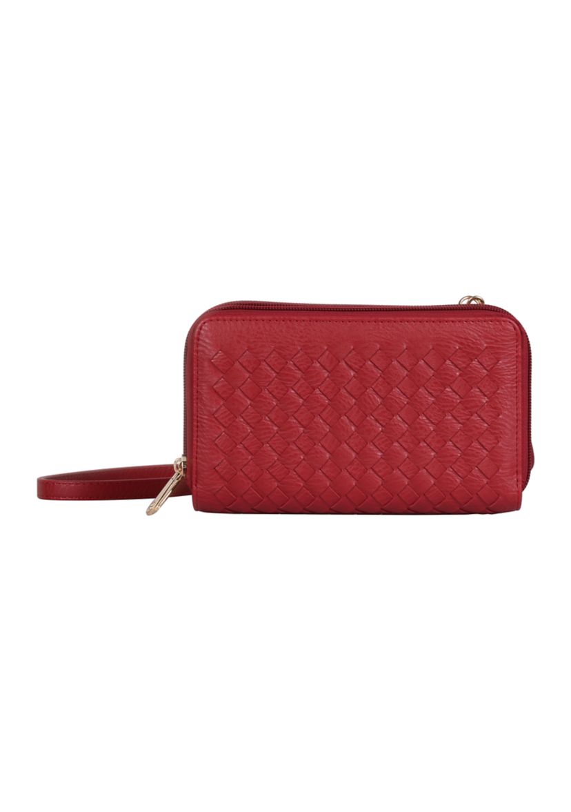 Ellen Woven Crossbody Phone Wallet