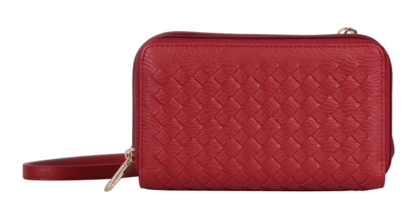 Ellen Woven Crossbody Phone Wallet