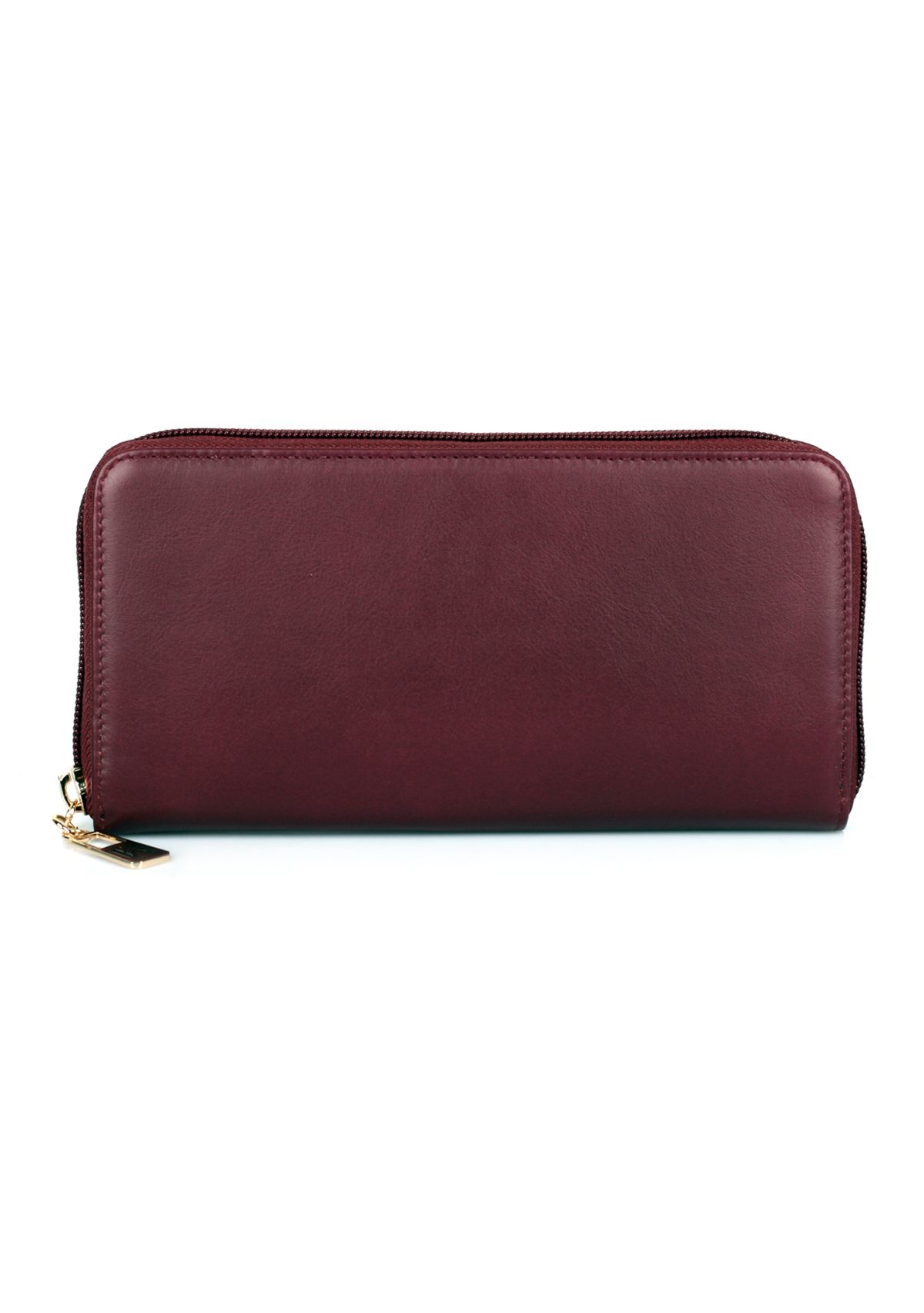 RFID Blocking Leather Zip-around Wallet