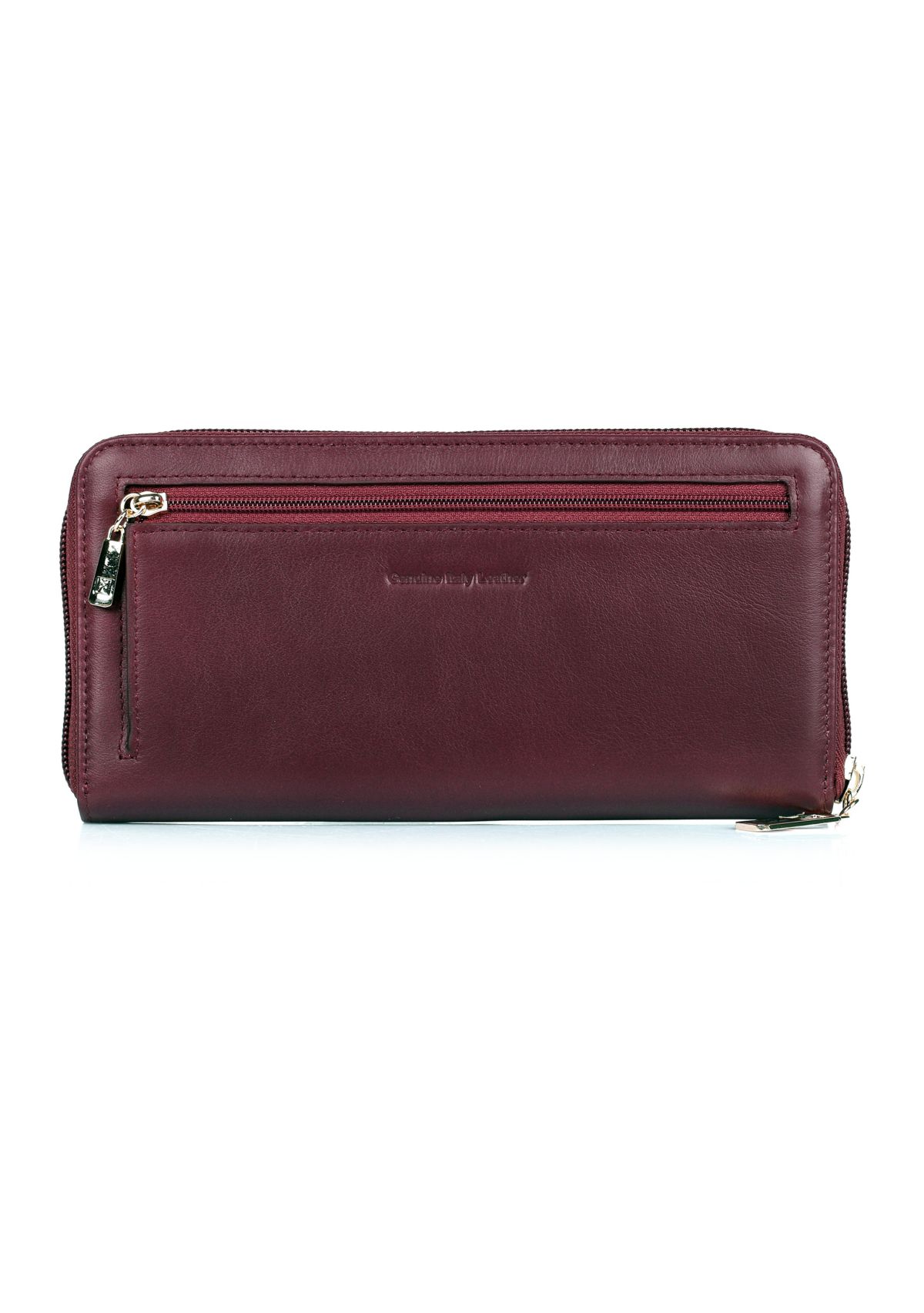 RFID Blocking Leather Zip-around Wallet