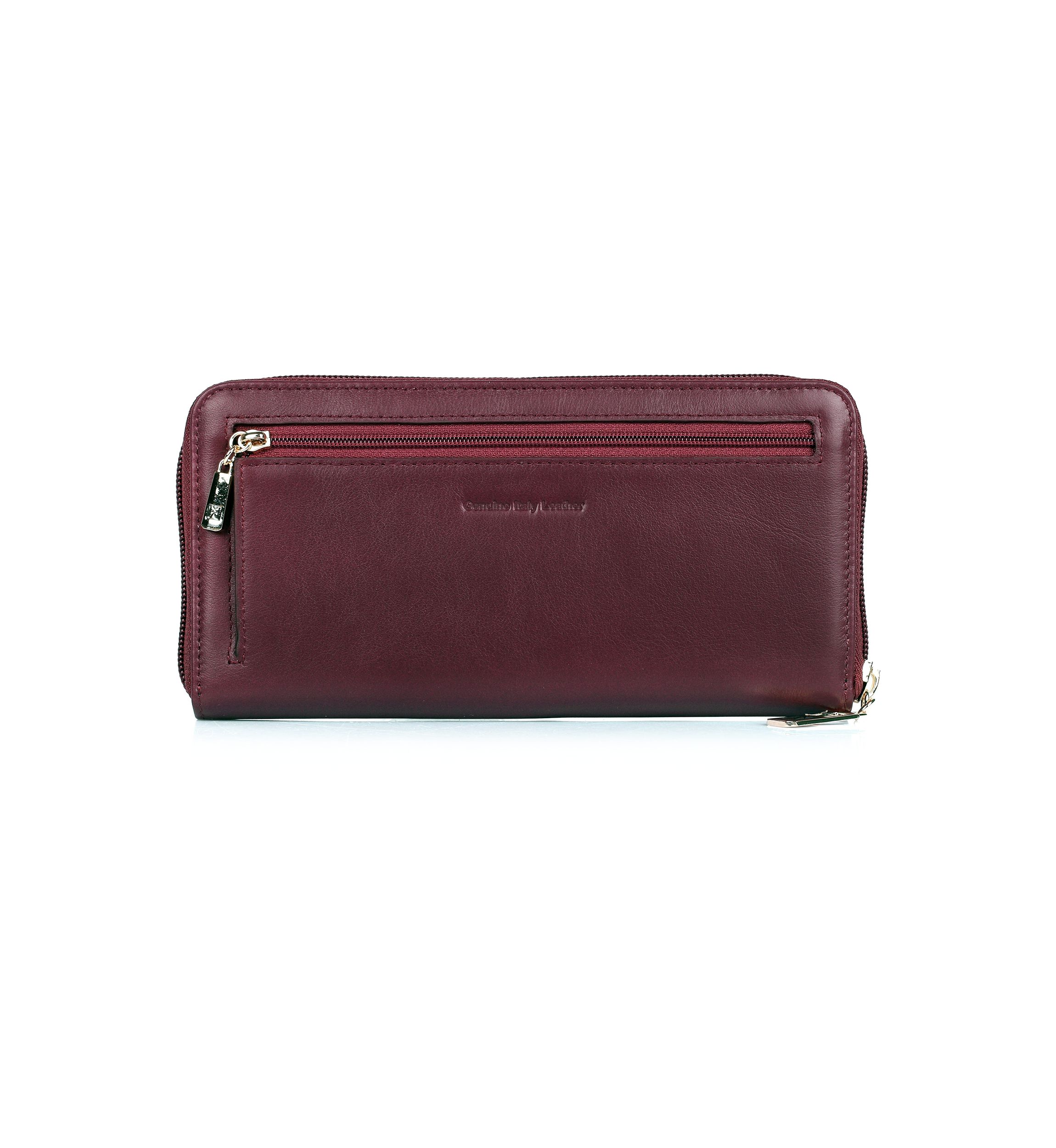 RFID Blocking Leather Zip-around Wallet