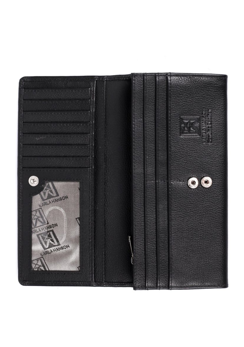 RFID Blocking Leather Continental Wallet