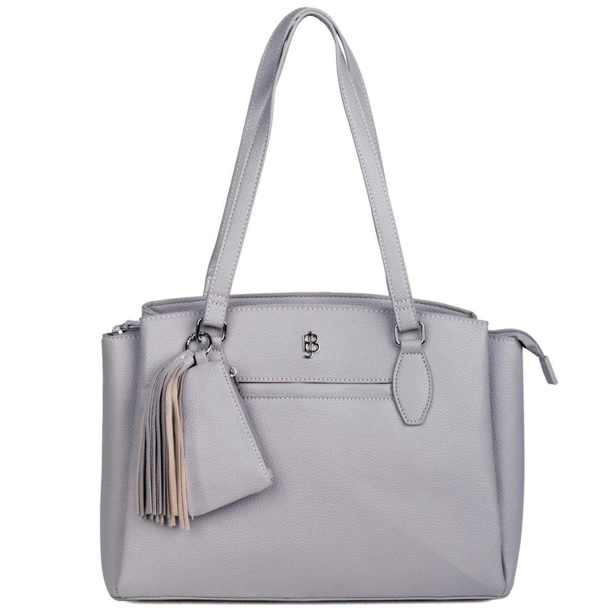 VEGAN LEATHER TRIPLE COMPARTMENT TOTE