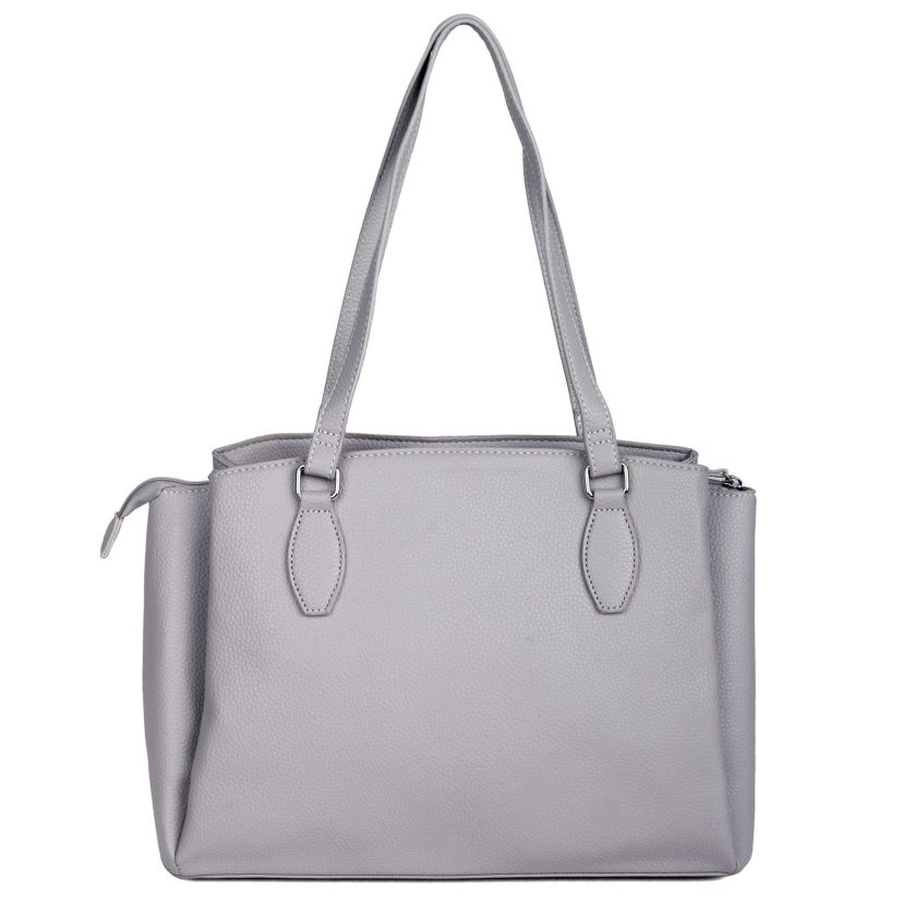 VEGAN LEATHER TRIPLE COMPARTMENT TOTE